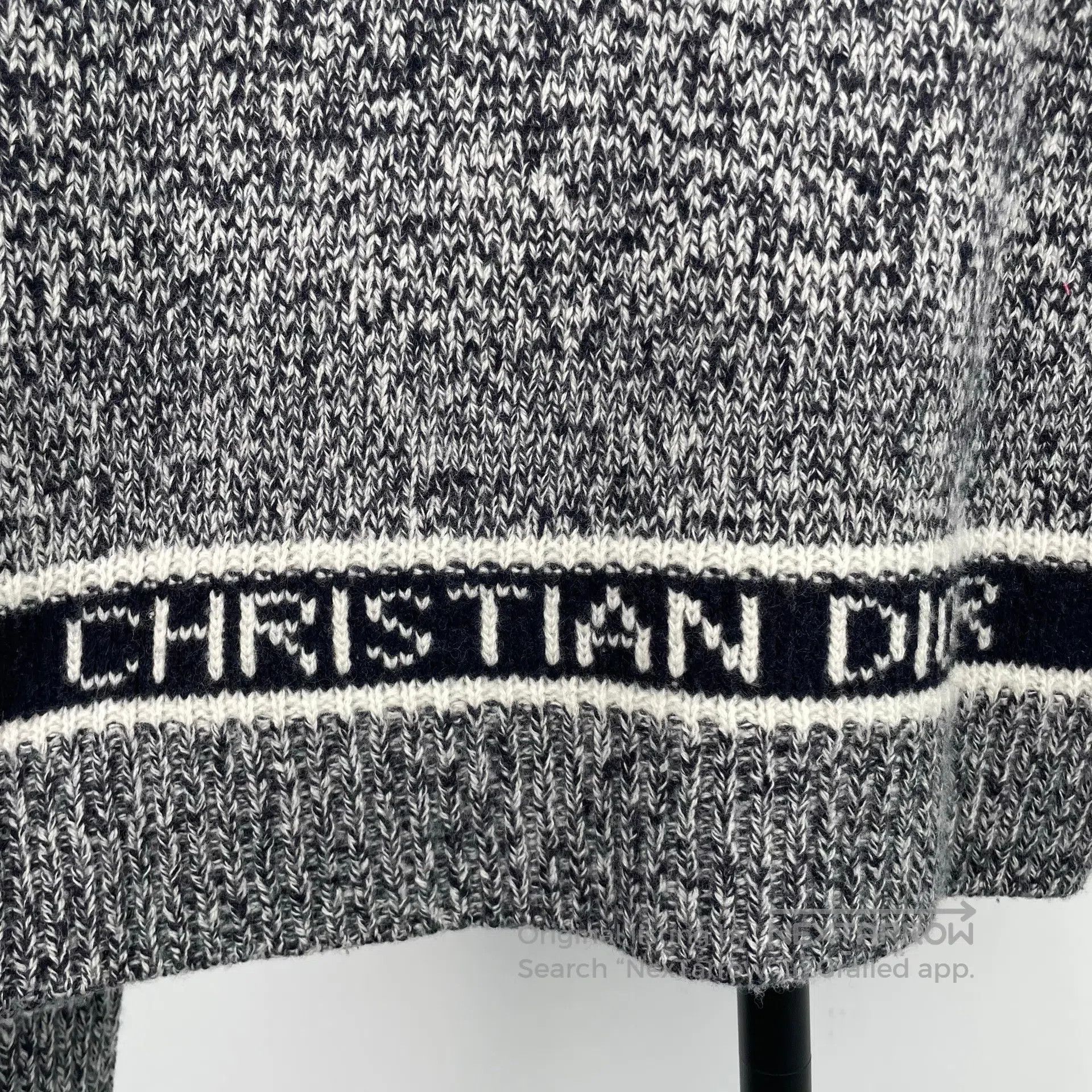 Dior Dior Academy style gray knitted V-neck cashmere sweater| Size XS / US 0-2 / IT 36-38 - 8 Thumbnail
