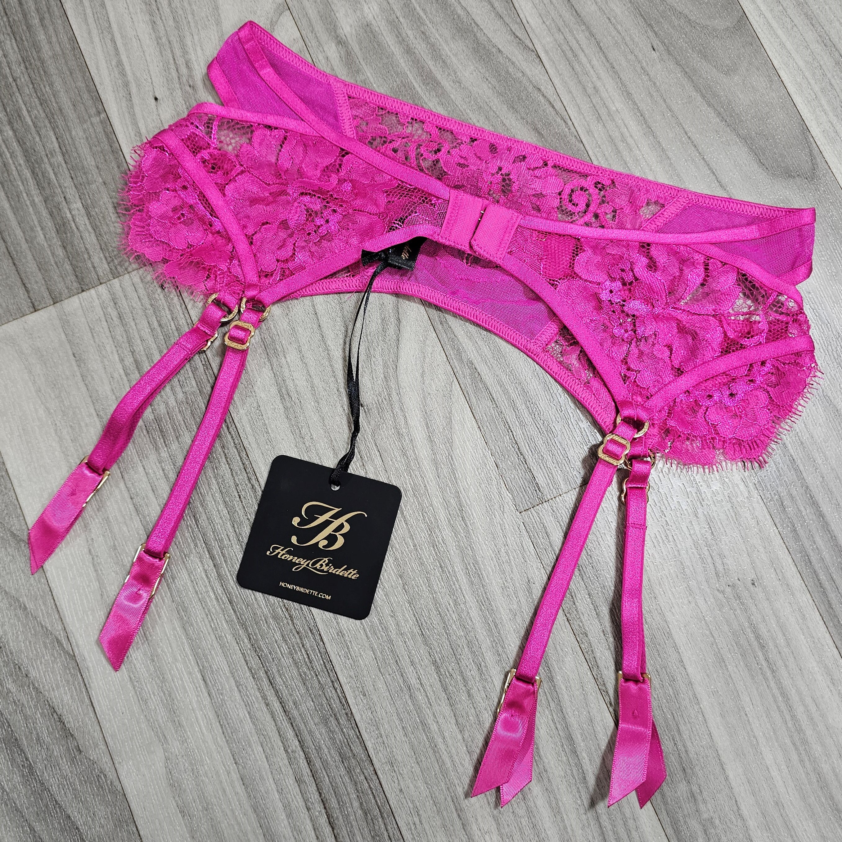 Other Honey Birdette Vanessa Hot Pink Suspender Garter Belt XS Size ONE SIZE - 5 Thumbnail