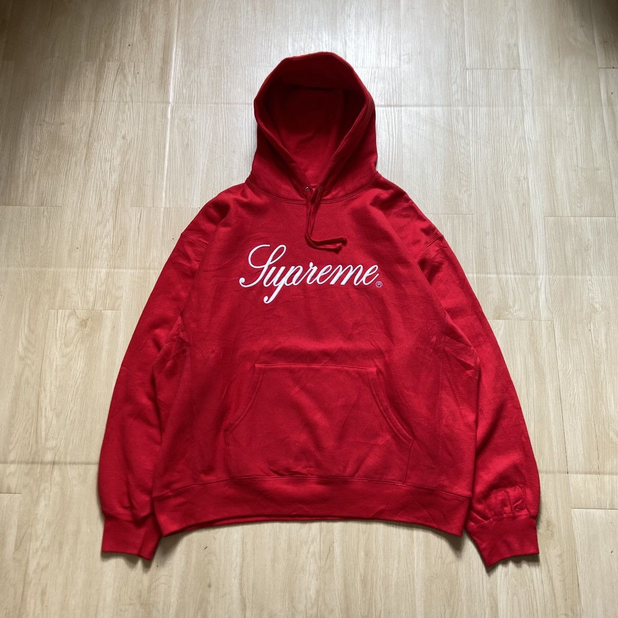 Supreme Supreme Raised Script Hoodie Fw23 Size US XL / EU 56 / 4 - 1 Thumbnail