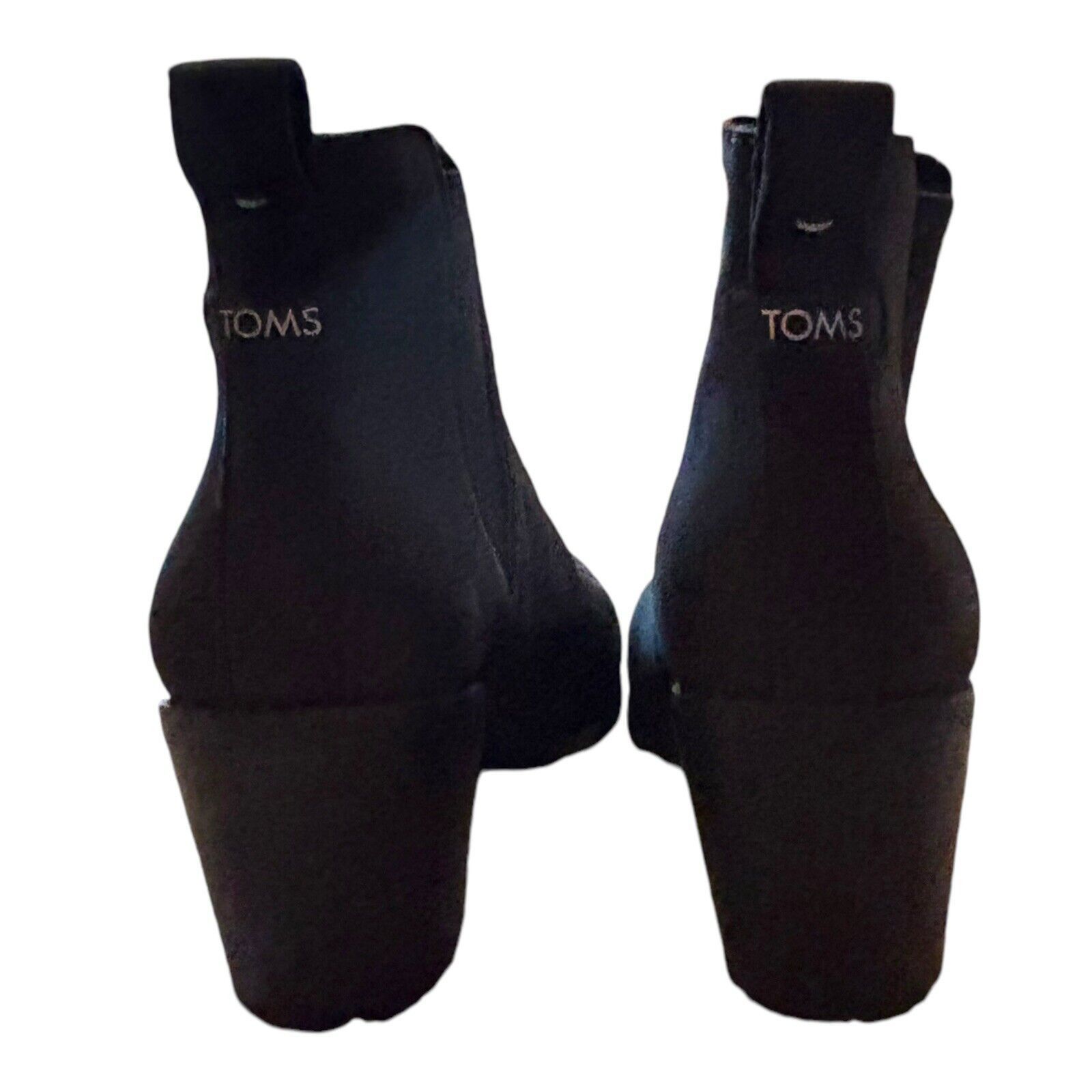 Toms TOMS Everly Black Nubuck Cushioned Chelsea Booties Size 9 Size US 9 / IT 39 - 4 Thumbnail