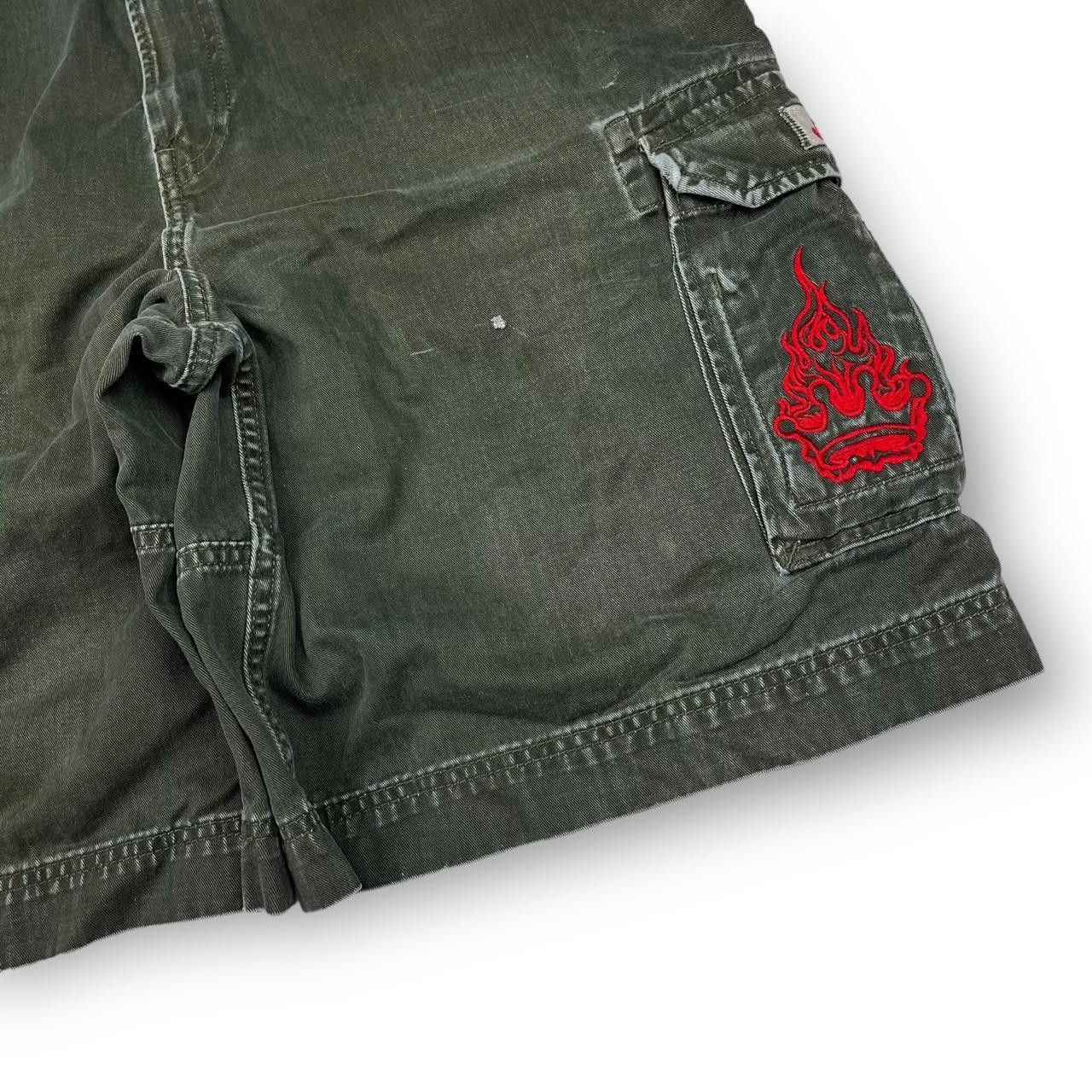 JNCO JNCO Men's Khaki and Green Shorts Size US 35 - 2 Thumbnail