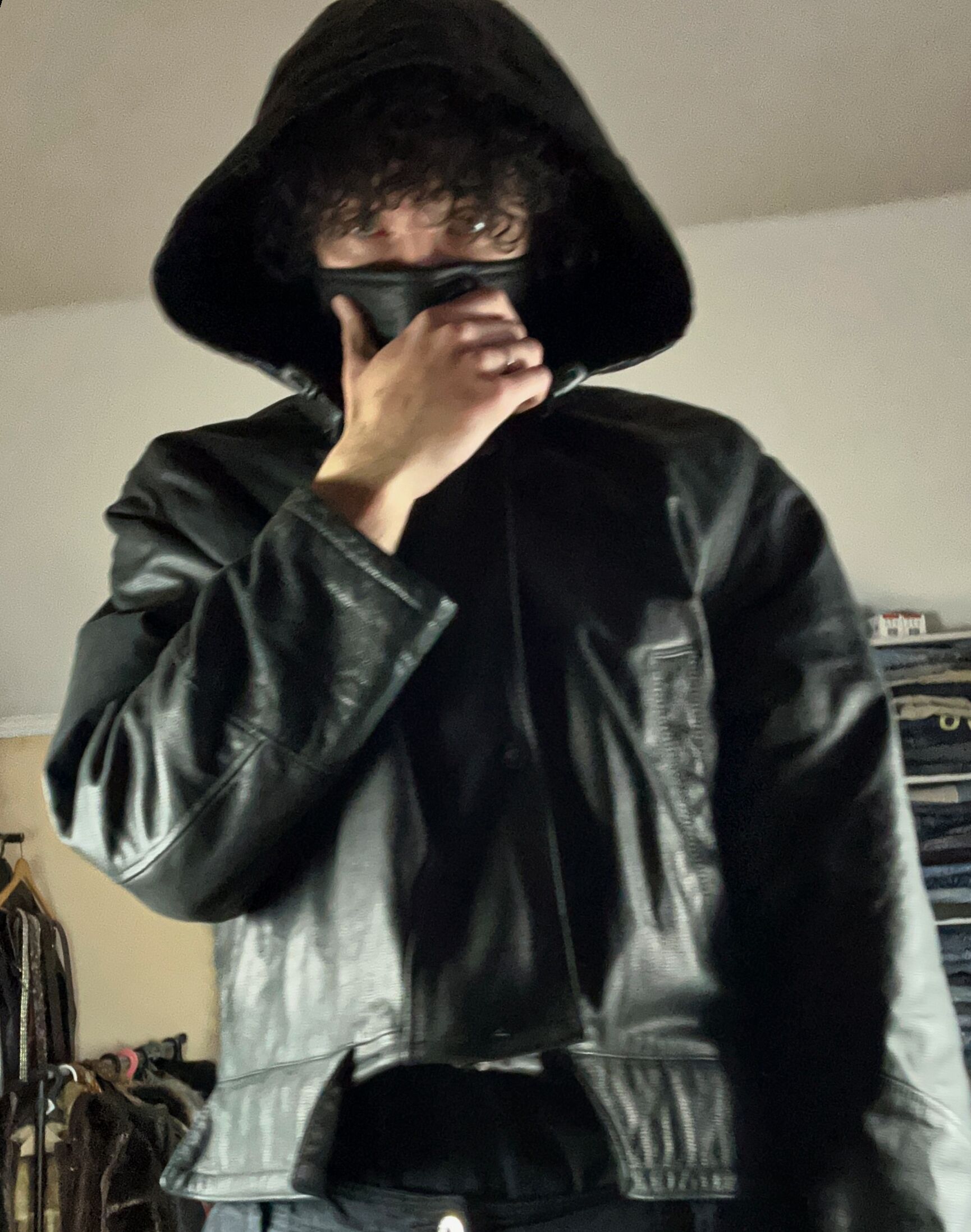 Hysteric Glamour VTG BALENCIAGA OPIUM CARTI STYLE CROPPED LEATHER JACKET Y2K Size US L / EU 52-54 / 3 - 11 Thumbnail