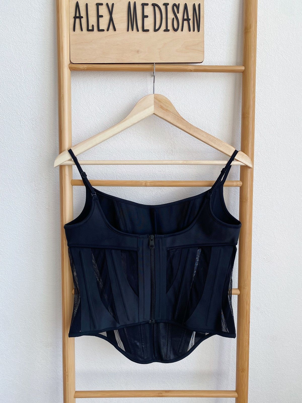 Mugler Mugler x H&M Mesh-Paneled Corset Top Black Size M Size M / US 6-8 / IT 42-44 - 10 Thumbnail