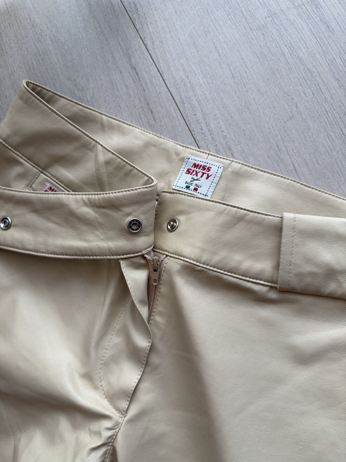 Miss Sixty Miss Sixty vintage Faux Leather y2k Flared Pants 2000`s Size 29" - 5 Thumbnail