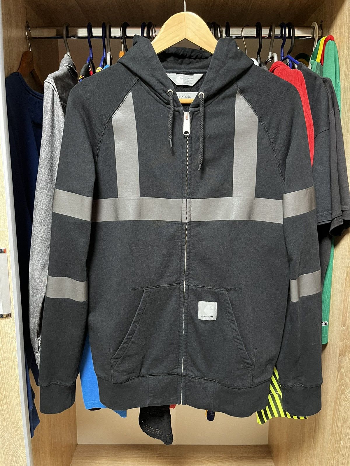 Carhartt × Carhartt Wip × Slam Jam 🔥 Carhartt X Slam Jam Anniversary Reflective Workwear Hoodie Size US S / EU 44-46 / 1 - 6 Thumbnail