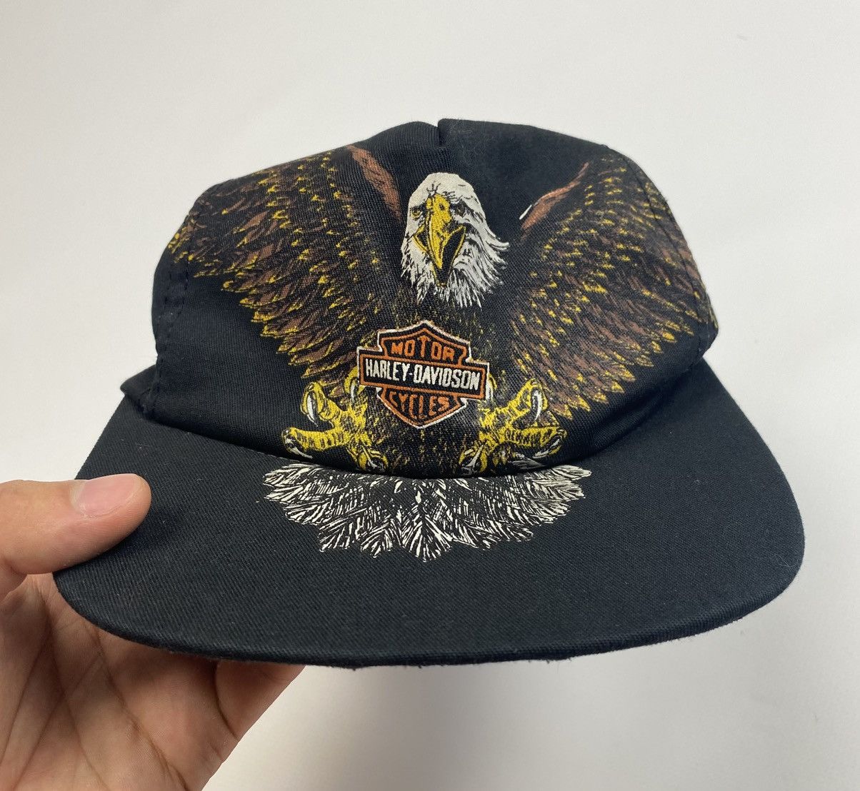 Harley Davidson × Vintage 1990's Vintage Harley Davidson All Over Printed Snapback Cap Size ONE SIZE - 1 Thumbnail