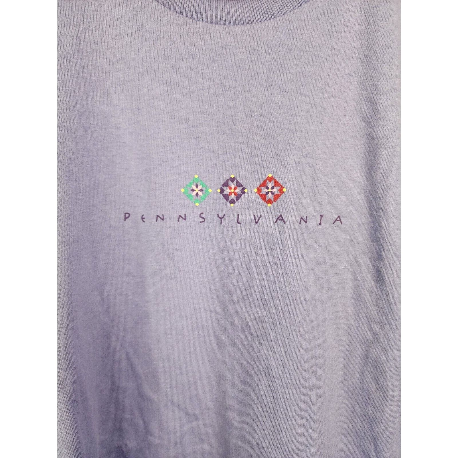 Anvil Vintage Pennsylvania Quilt Shirt Tee Pastel Purple 90s L Size US L / EU 52-54 / 3 - 2 Thumbnail