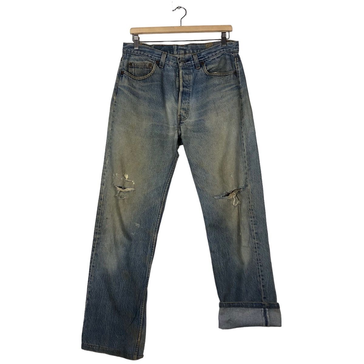 Levi's 🔥Vintage Distressed Rusty Design Punk Style Levi’s USA Size US 32 / EU 48 - 11 Thumbnail