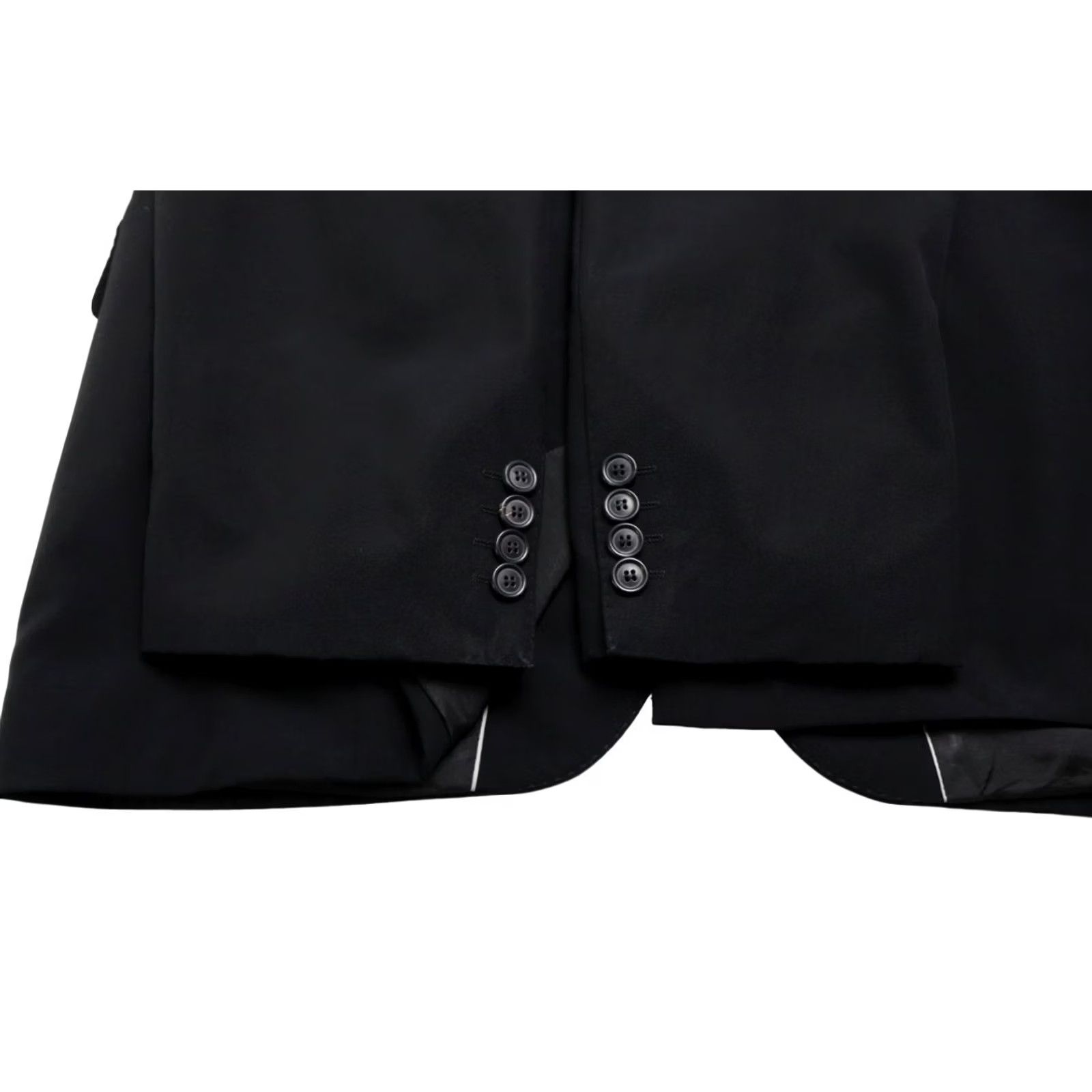 Hugo Boss HUGO BOSS Blazer Mens US 44 Wool Single Breasted Lined Notch Pocket Black 2 Buttons 4 Cuffs Formal Size 44R - 6 Thumbnail