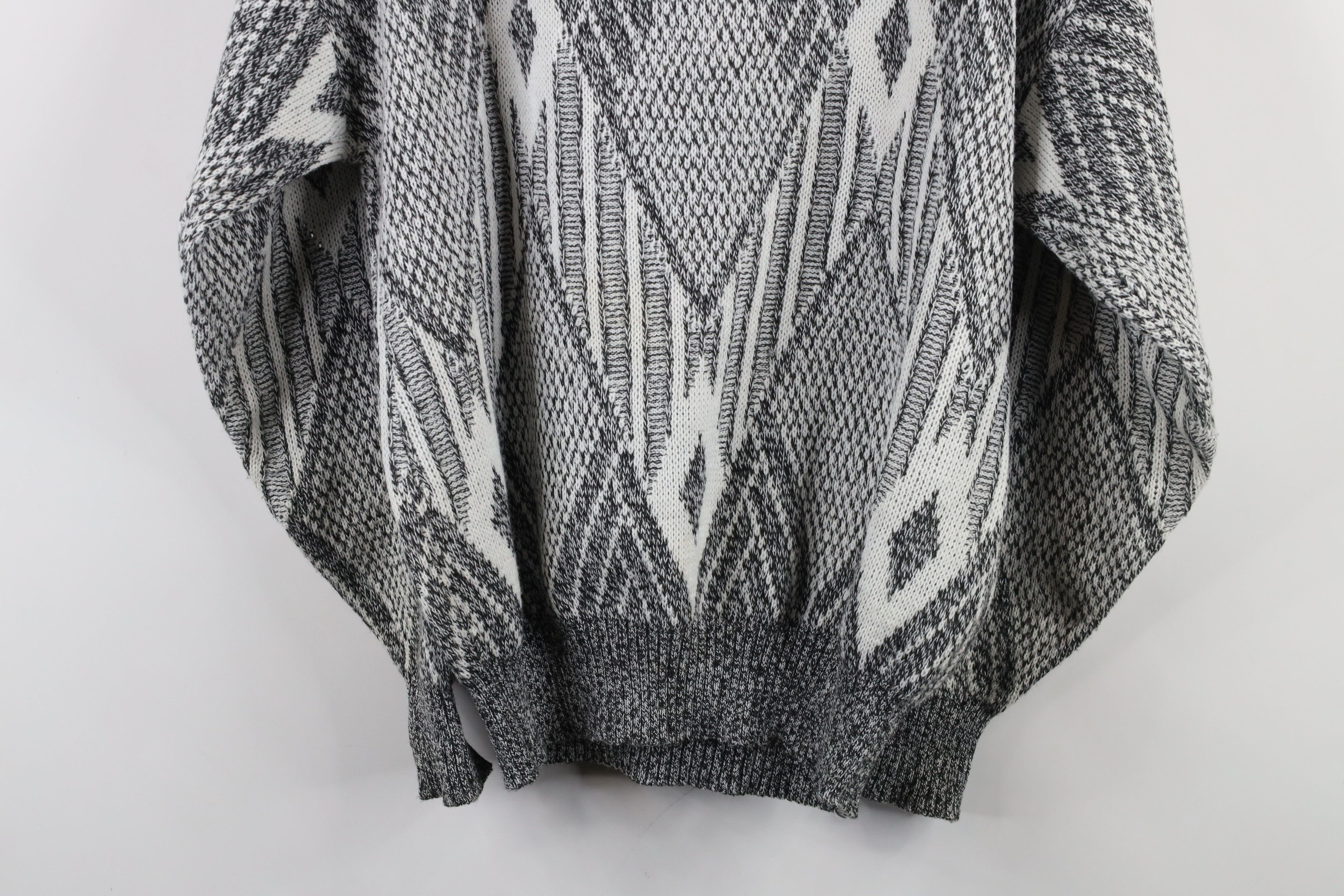 Vintage Vintage 90s Coogi Style Geometric Diamond Knit Sweater Size US XL / EU 56 / 4 - 10 Thumbnail