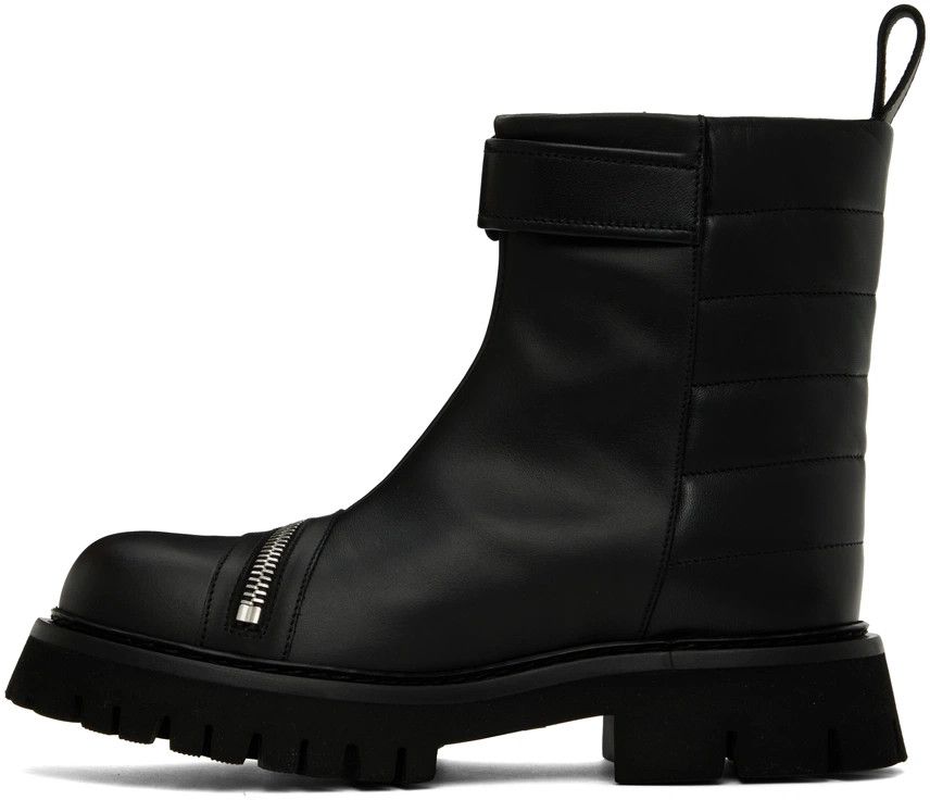 Moschino o1y0225 Zipper Ankle Boots in Black Size US 7 / EU 40 - 2 Thumbnail
