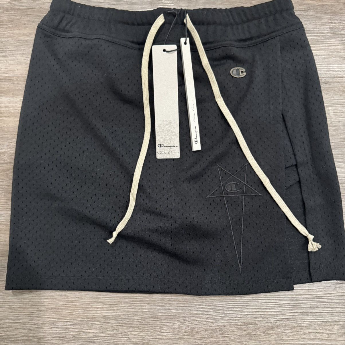 Converse Rick Owens X Champion Eco Mesh Toga Skirt Black Size 28" / US 6 / IT 42 - 3 Thumbnail