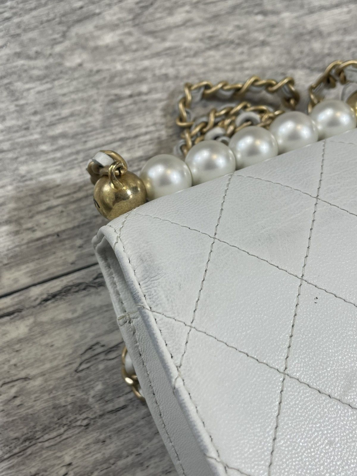 Chanel CHANEL Mini Shoulder Bag, Matelasse, Pearl Chain, Lambskin Size ONE SIZE - 14 Thumbnail