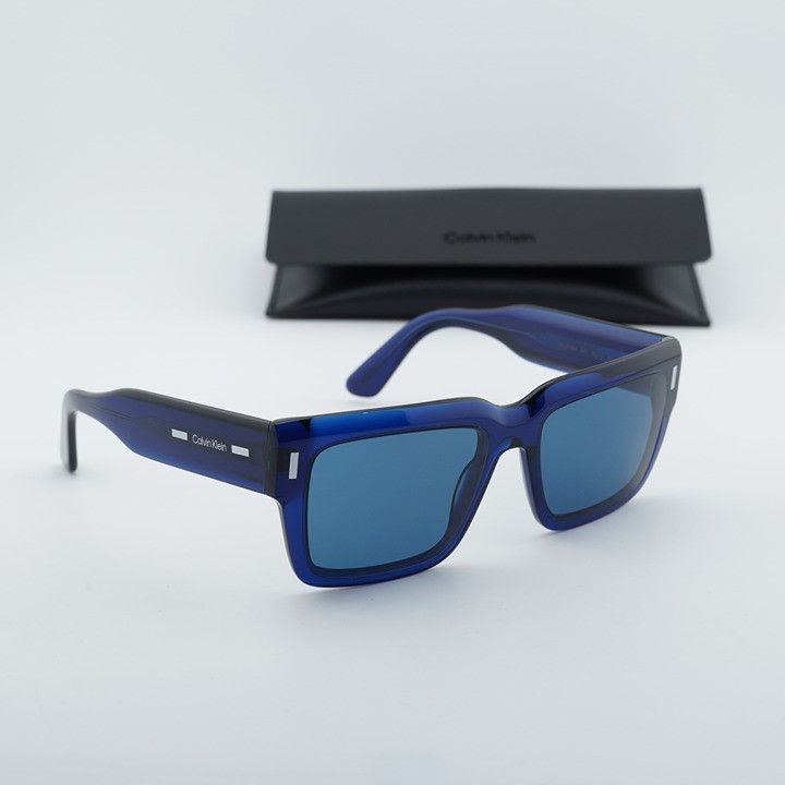 Calvin Klein Calvin Klein CK23538S 400 Sunglasses Blue Square Frame Size ONE SIZE - 10 Thumbnail