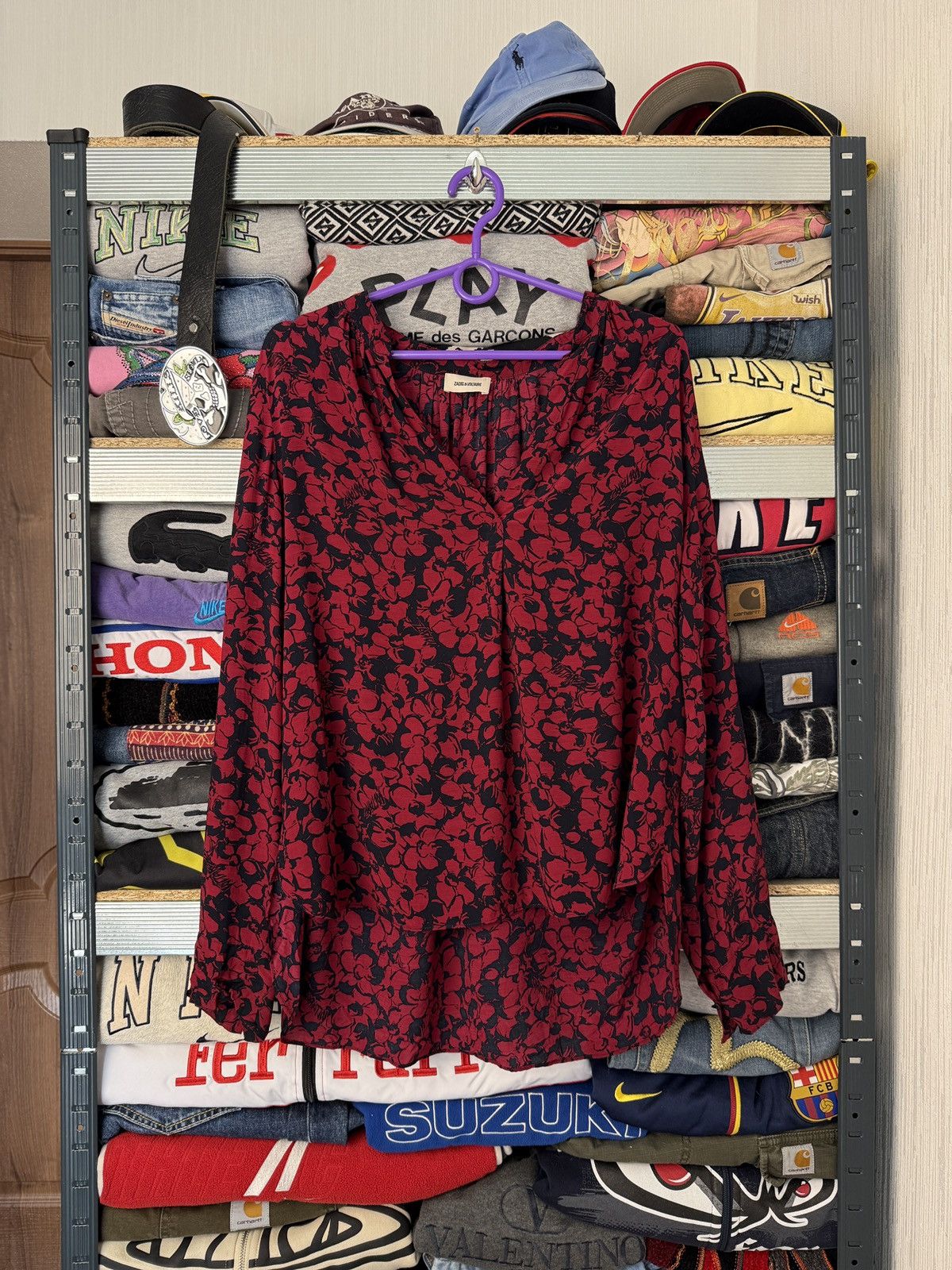Zadig & Voltaire Zadig & Voltaire Travolta 3/4 Sleeve Monogram Blouse Size M / US 6-8 / IT 42-44 - 1 Thumbnail