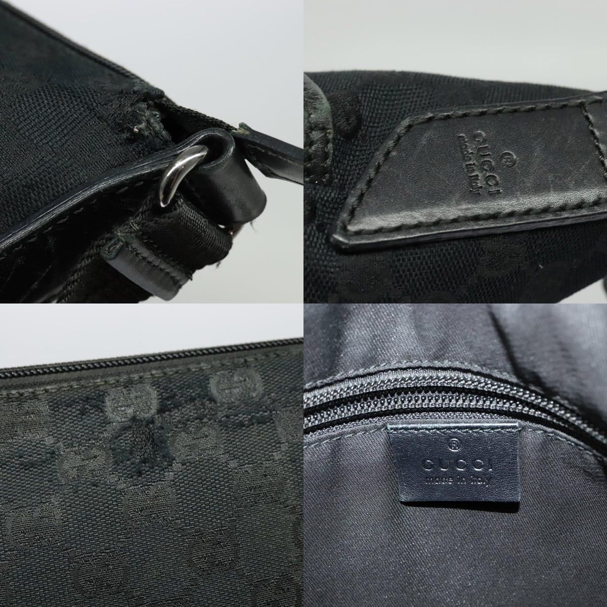 Gucci GUCCI GG Canvas Shoulder Bag Black Silver Size ONE SIZE - 11 Thumbnail