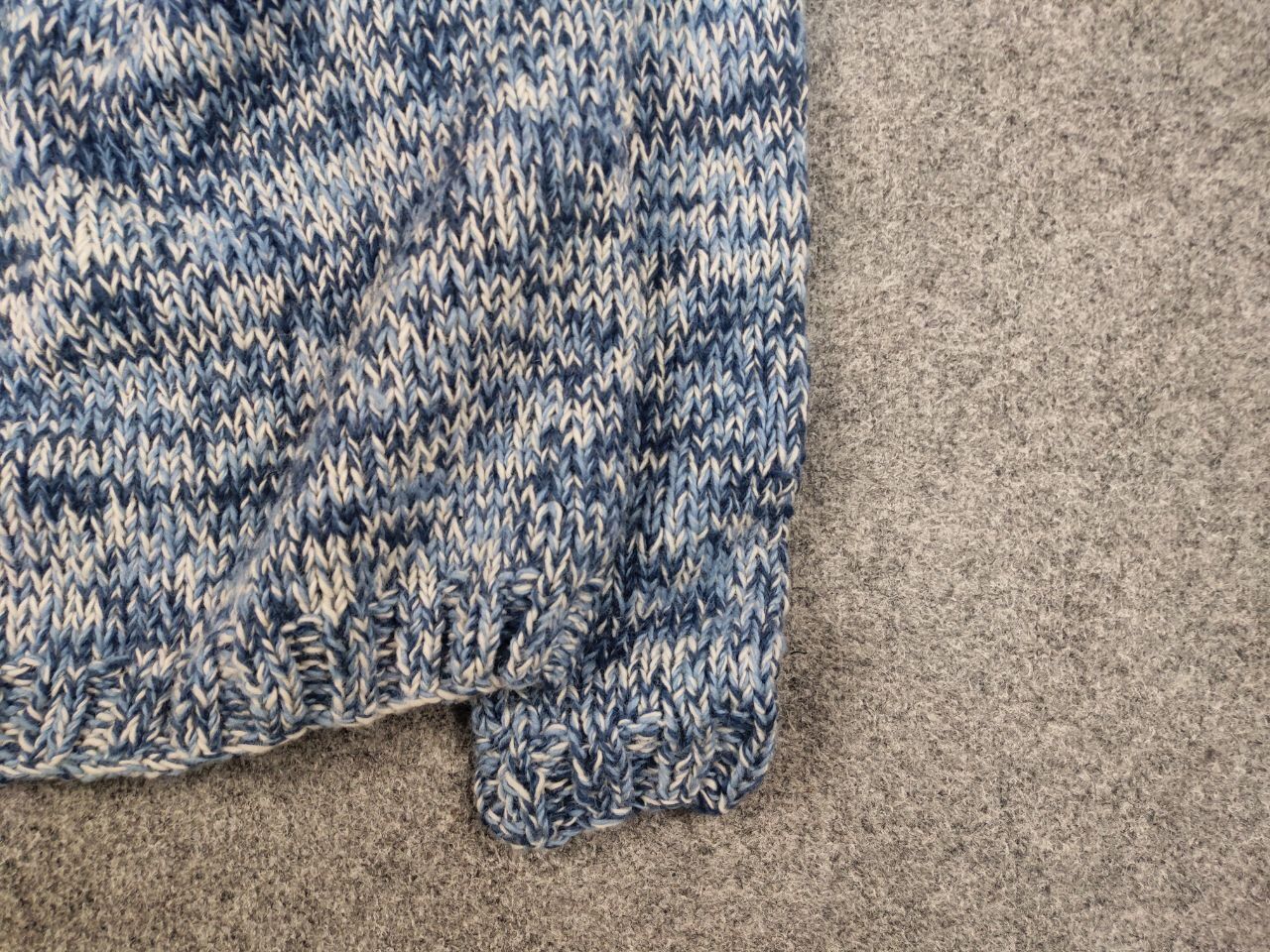 Designer Pachamama Design Handmade Knit Wool Blue Pullover Sweater Size US L / EU 52-54 / 3 - 9 Thumbnail
