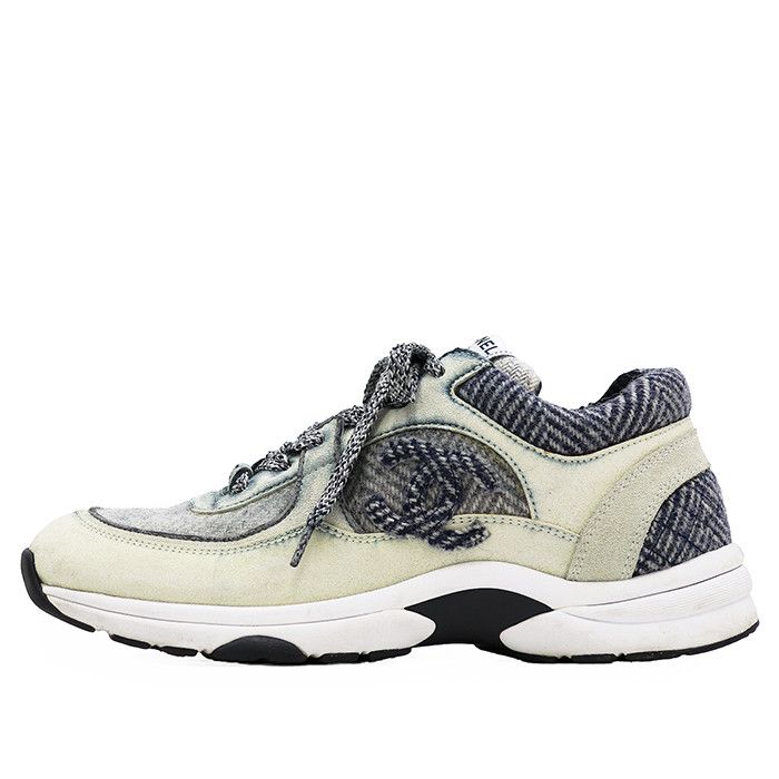 Chanel Chanel Chanel Tweed Sneakers Leather Shoes G39597 DUTY FREE for USA Size ONE SIZE - 1 Thumbnail