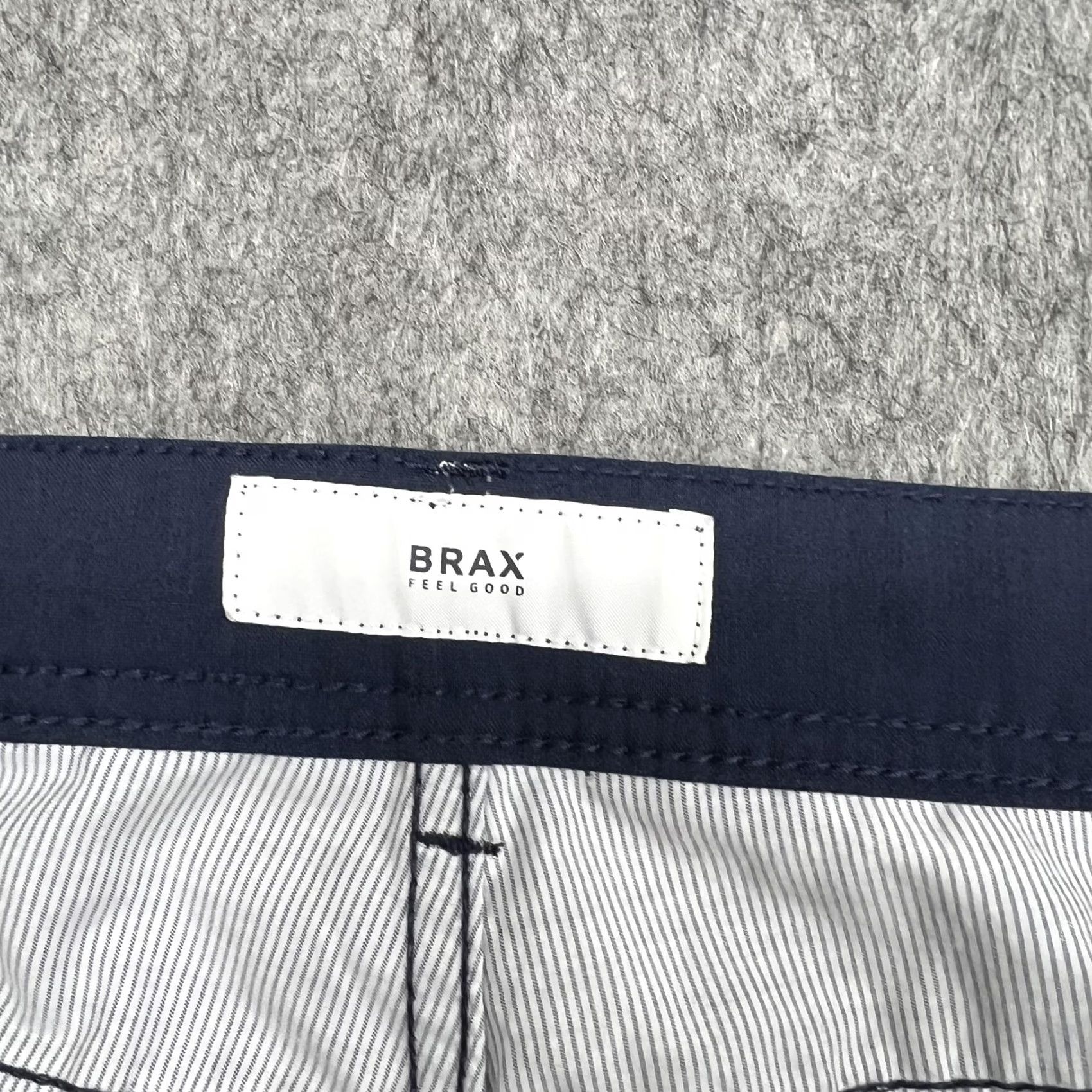 BRAX Brax Pants Mens 40x34 Navy Blue Cooper Fancy Wool Stretch Trousers FIT39x29.5 Size US 40 / EU 56 - 3 Thumbnail