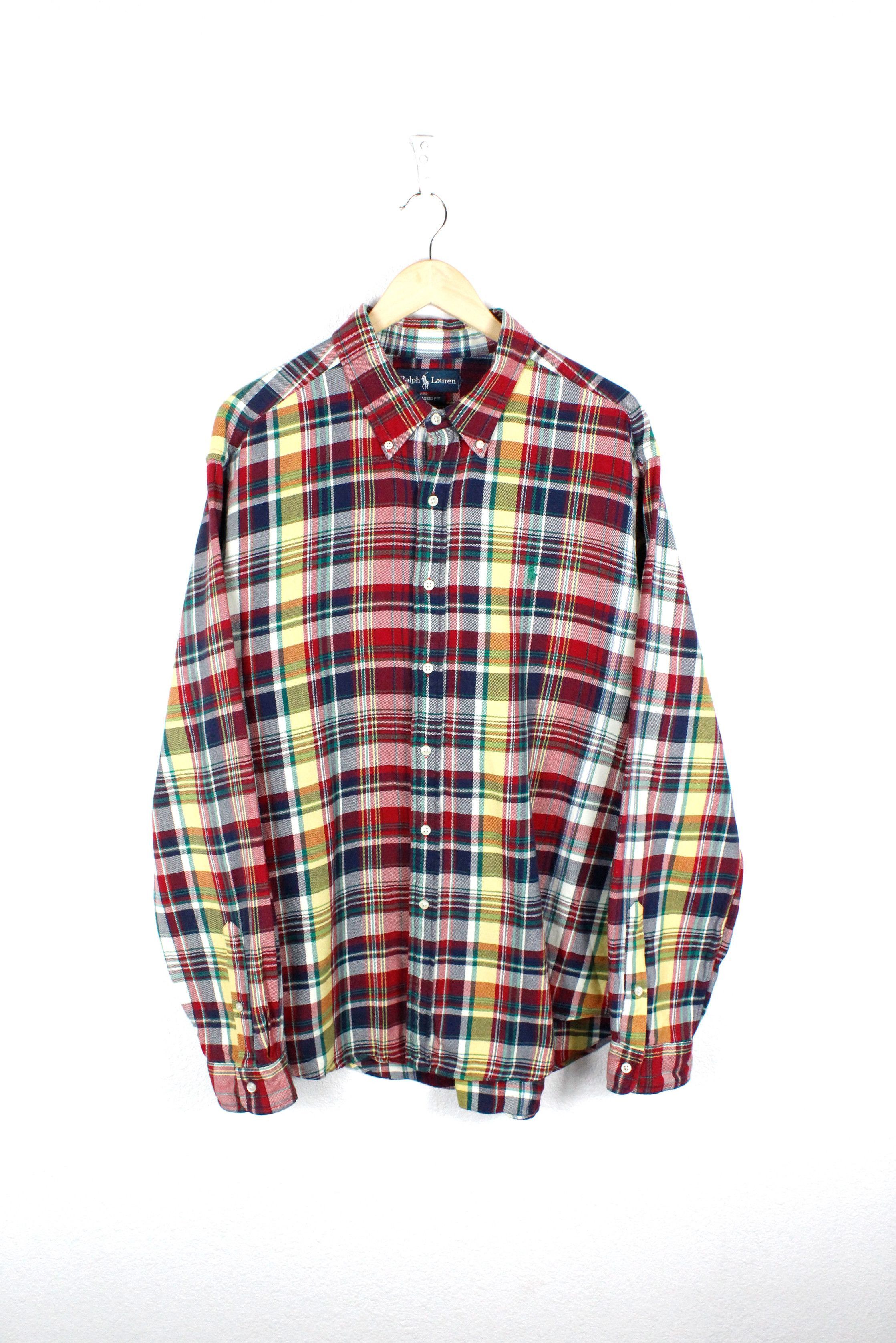 Polo Ralph Lauren Polo Ralph Lauren Logo Multicolor Check Flannel Oxford Shirt Size US XL / EU 56 / 4 - 1 Thumbnail