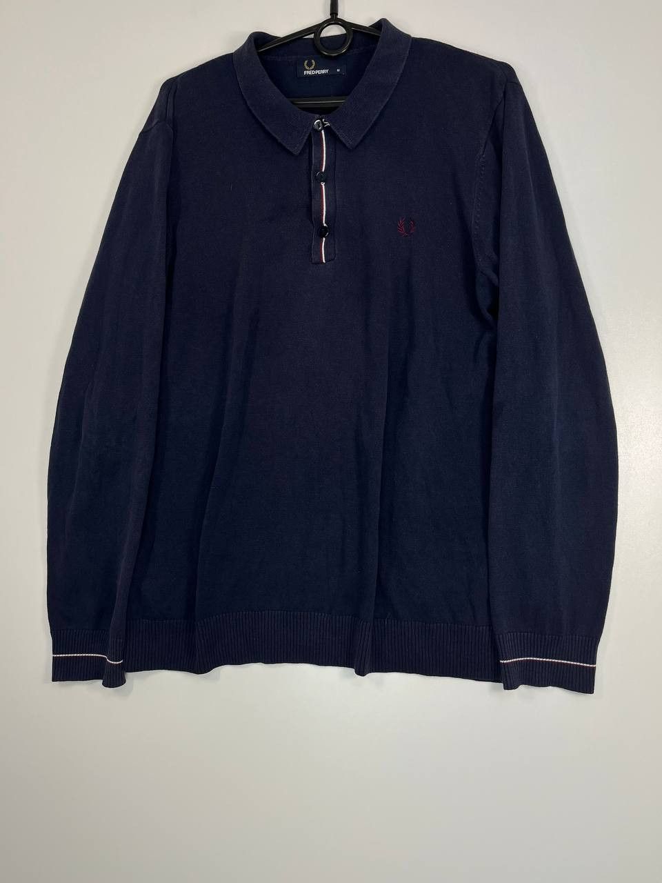 Fred Perry Fred Perry Long Sleeve Polo Shirt Knit Navy Mens Size M Size US M / EU 48-50 / 2 - 1 Thumbnail