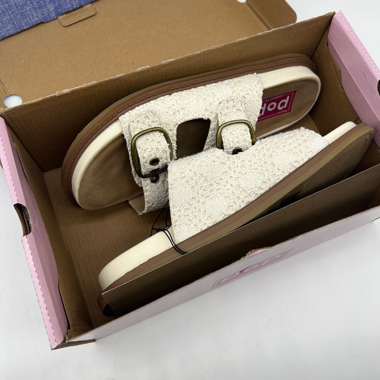 Other Pop Balance Womens Footbed Sandals Cream Natural Size 10M Size US 10 / IT 40 - 7 Thumbnail
