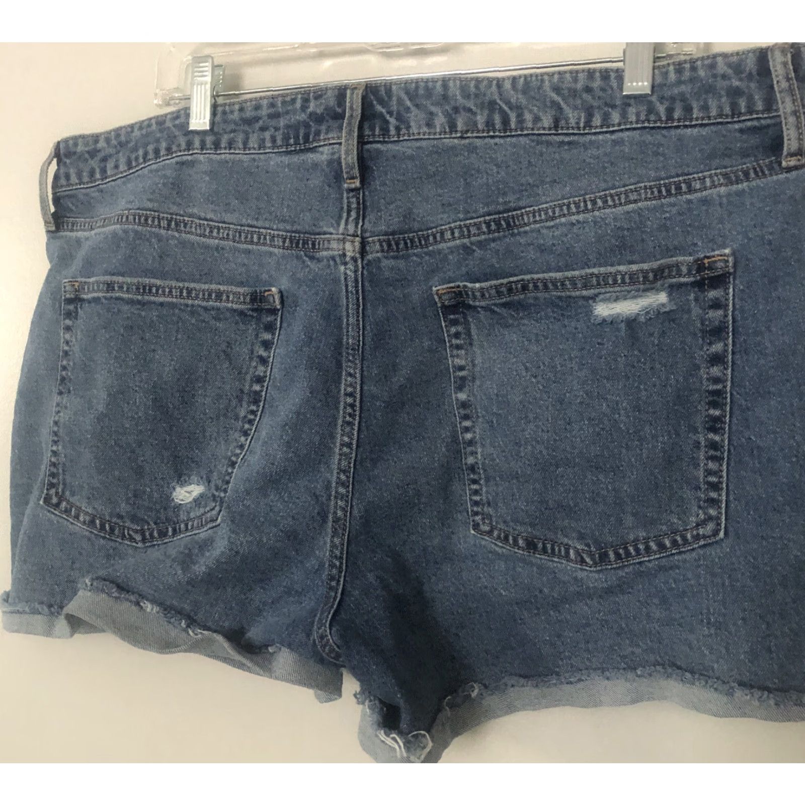 Vintage **No Boundaries Women's High Rise Blue Denim Shorts Size 19** User: No Boundaries Women's High Rise Blue Denim Shorts Size 19 Size 40" / US 18 - 4 Thumbnail