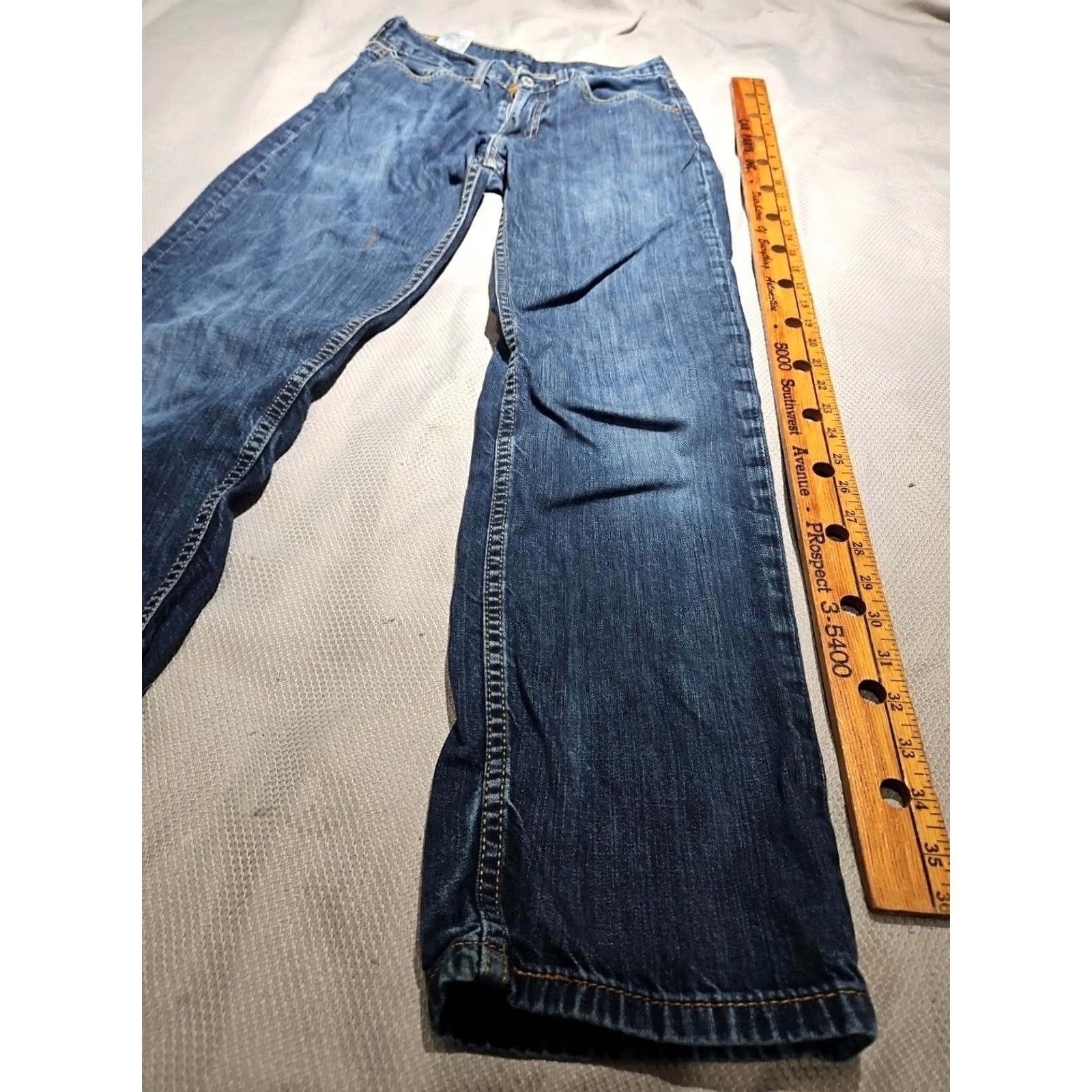 Levi's Levis 514 Jeans Mens US Size 29x30 Blue Straight Medium Wash Denim Pants Jeans Size US 29 - 5 Thumbnail