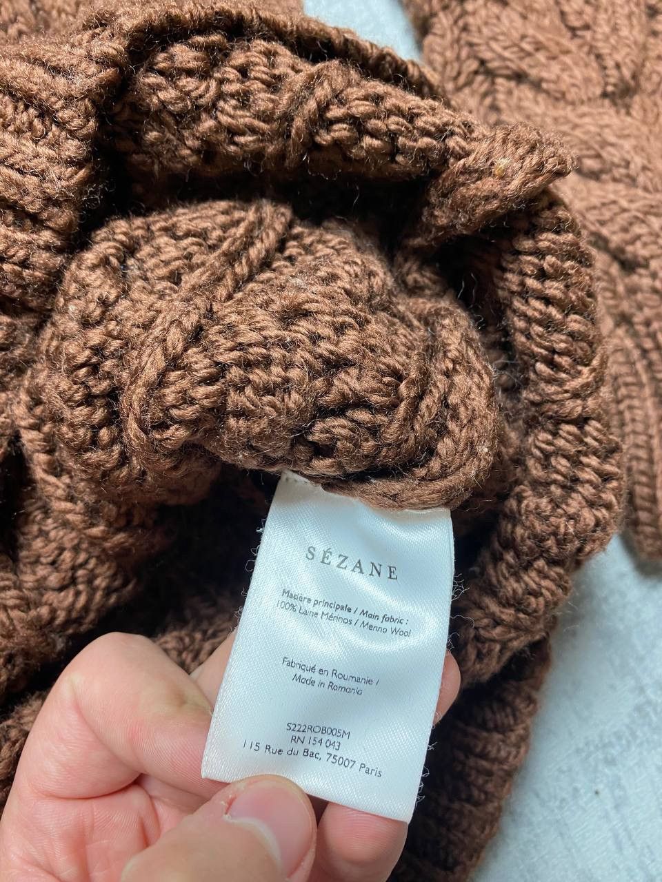 Sezane Ia Maille Sezane Wool coarse knitted brown Sweater Size S / US 4 / IT 40 - 6 Thumbnail