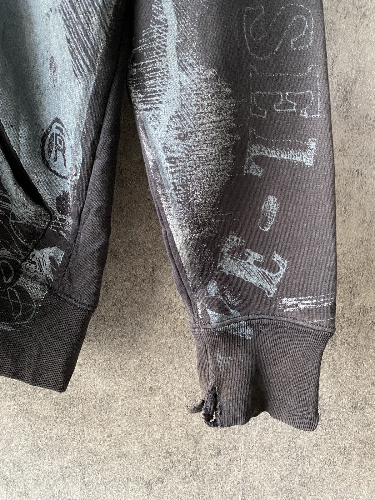 Diesel Diesel Black Faded Distressed Hoodie Size US S / EU 44-46 / 1 - 6 Thumbnail
