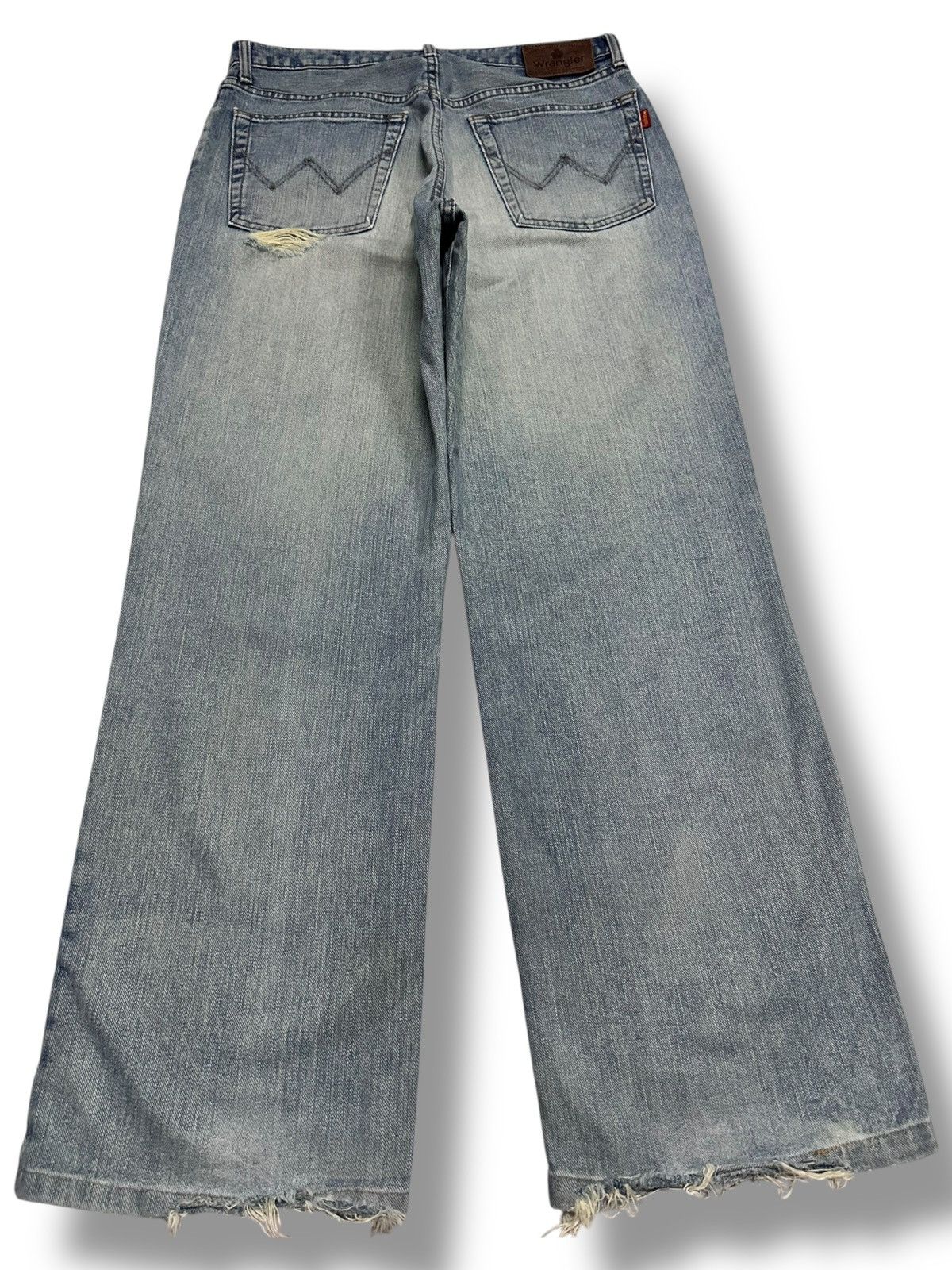 Wrangler Authentic Wrangler Baggy Jeans With Patch Distressed Faded Size US 31 - 2 Thumbnail