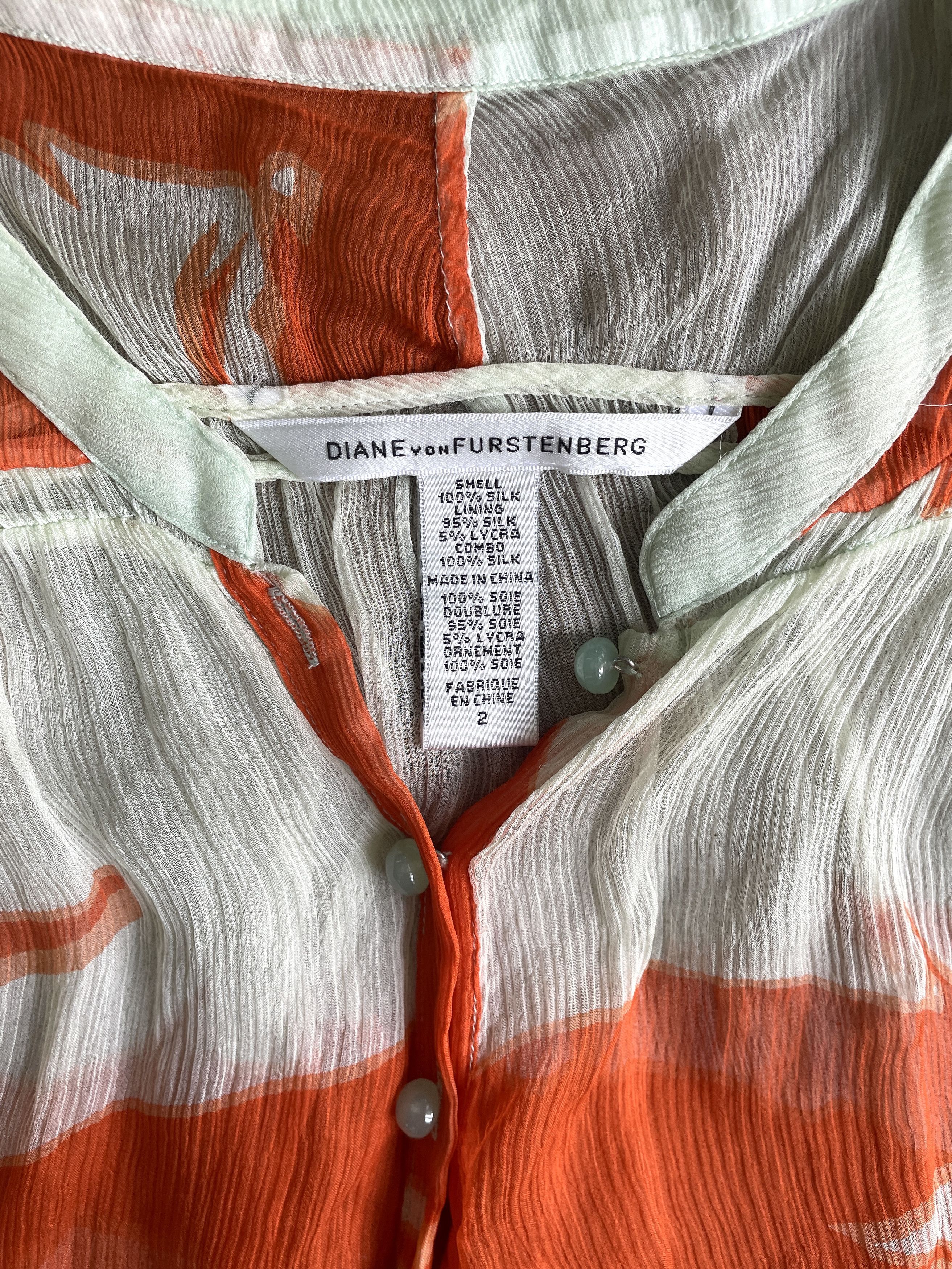 Diane von Furstenberg DIANE VON FURSTENBERG Silk Top Dry Clean Only Size M / US 6-8 / IT 42-44 - 3 Thumbnail