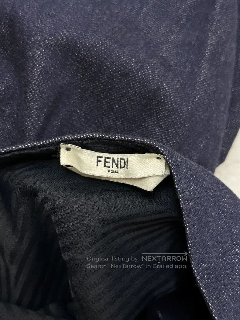 Fendi Fendi Embroidered pearl butterfly denim sleeveless dress Size XS / US 0-2 / IT 36-38 - 4 Thumbnail