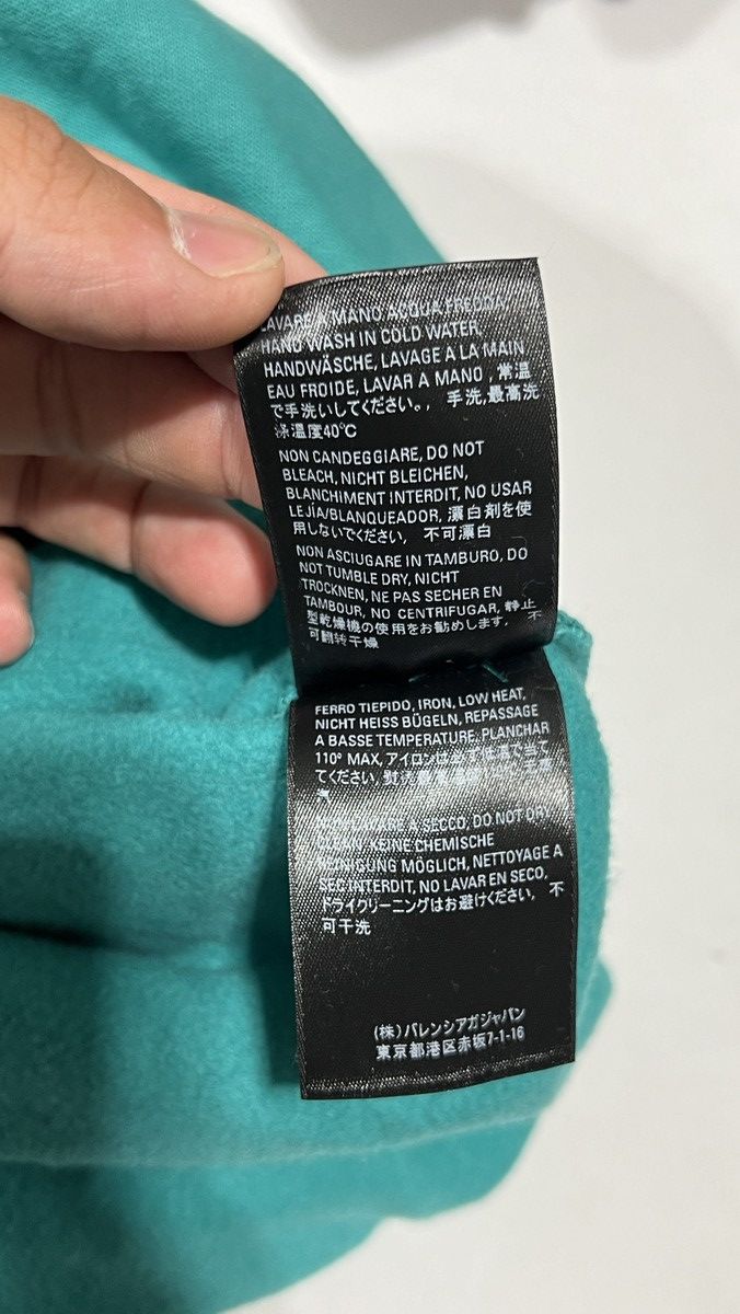 Balenciaga Balenciaga Classic Logo Teal Hoodie Size US XS / EU 42 / 0 - 5 Thumbnail