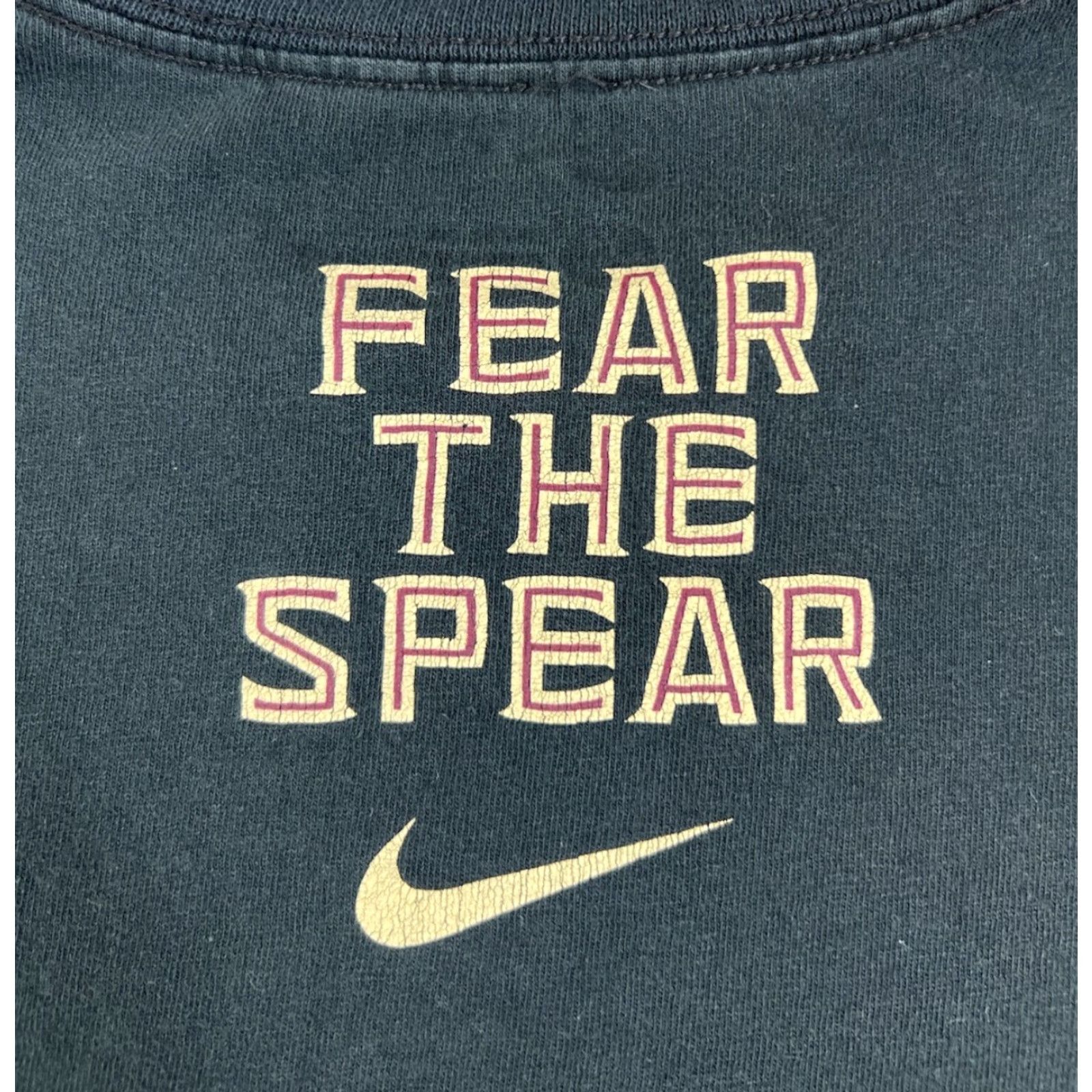 Nike VINTAGE? (No) – Nike Football T Shirt Black Small Mens S FSU Fear The Spear Athletic Short Sleeve College University Sports Shirt Size US S / EU 44-46 / 1 - 7 Thumbnail