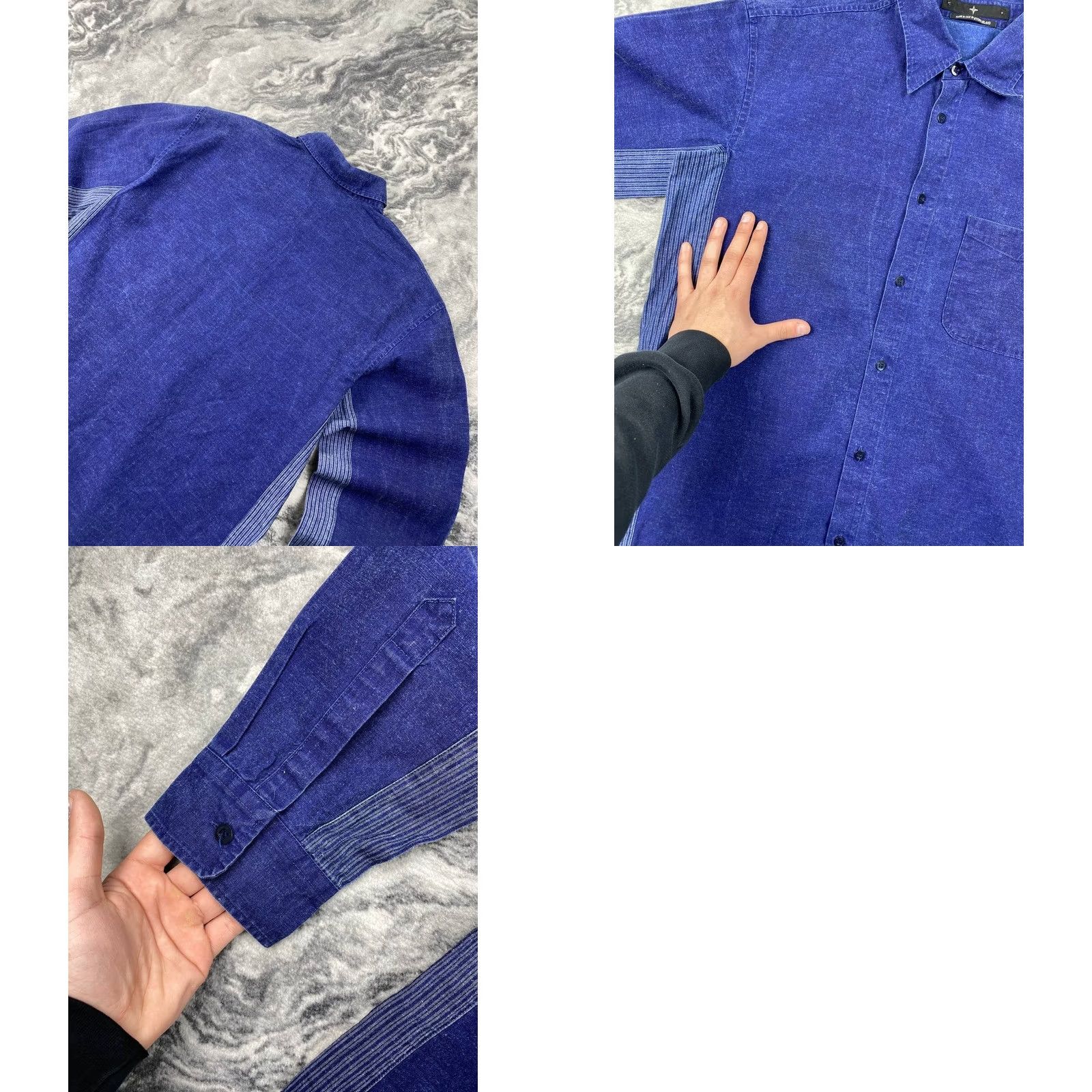 Stone Island VINTAGE Stone Island Denim Shirt Men L Blue Long Sleeve Casual Size US L / EU 52-54 / 3 - 9 Thumbnail