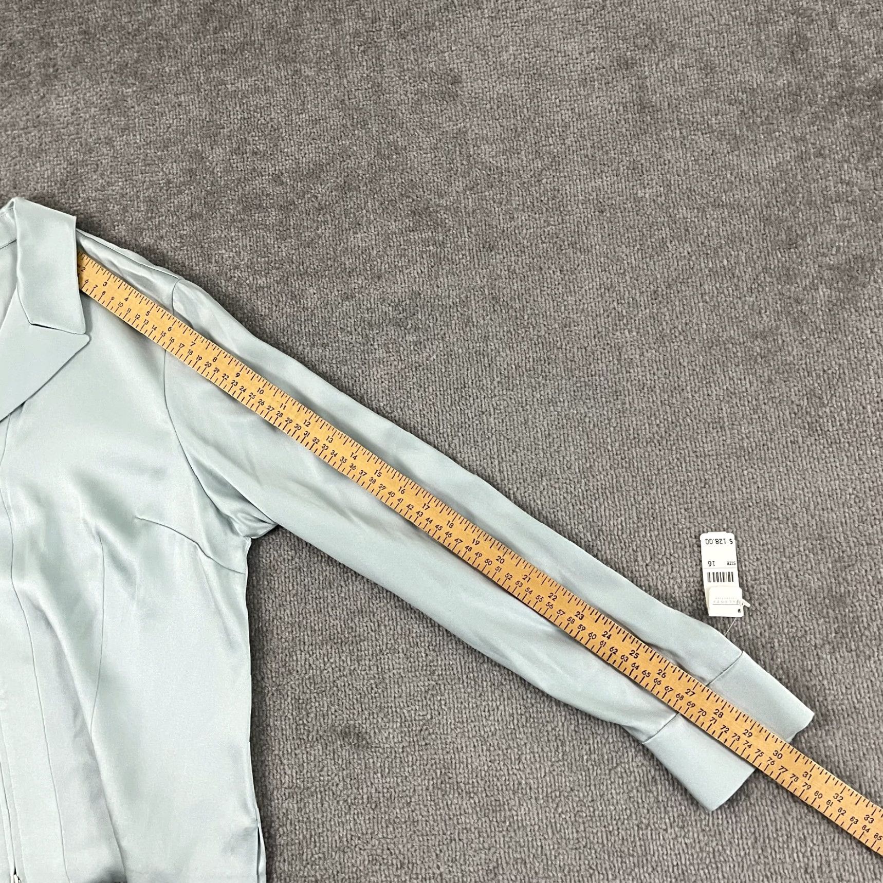 Talbots Talbots Blazer Jacket Womens Size 16 Blue 100% Silk Full Zip Career Office Size XXL / US 16-18 / IT 52-54 - 5 Thumbnail