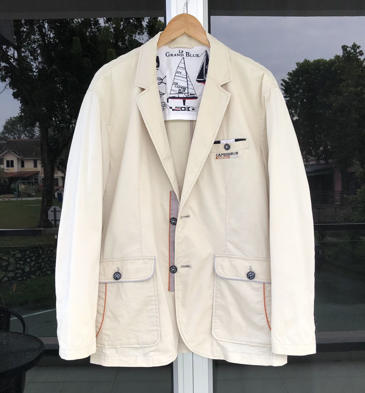 Le Grande Bleu (L.G.B.) LE GRAND BLUE L.G.B Capri Blue Campania Blazer / Jacket Size US L / EU 52-54 / 3 - 1 Thumbnail