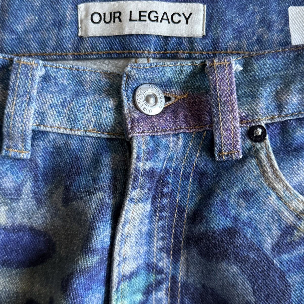 Our Legacy Third Cut Digital Chalk Flower Denim