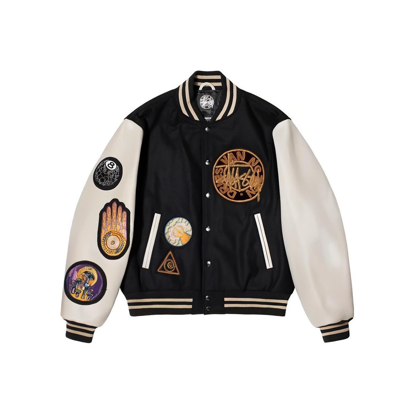 Stussy Stussy x Dries Van Noten Patched Varsity Jacket Size S Size US S / EU 44-46 / 1 - 1 Thumbnail