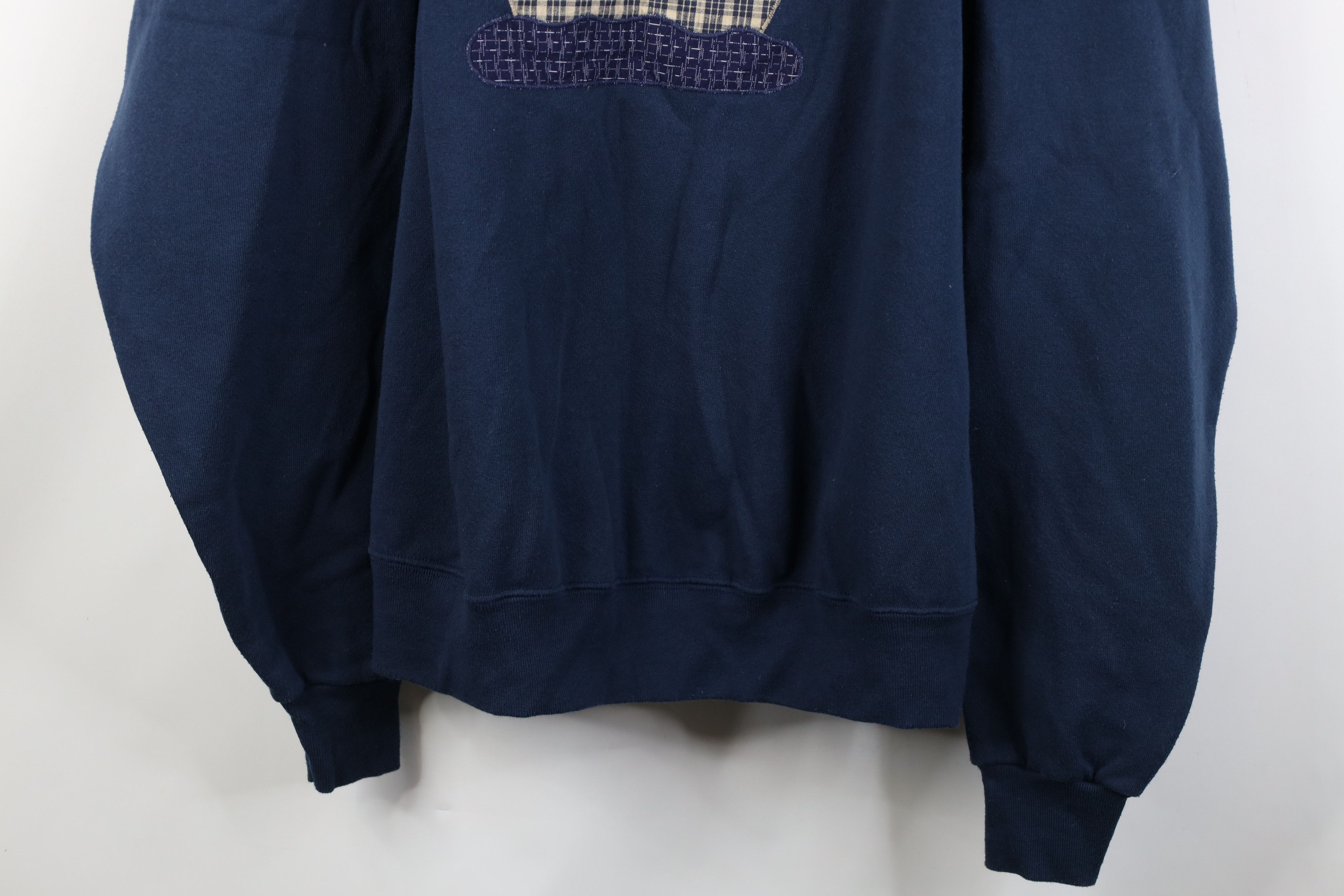 Vintage Vintage 90s Christian Patch Noahs Ark Sweatshirt Blue USA Size 4XL / US 24-26 - 3 Thumbnail