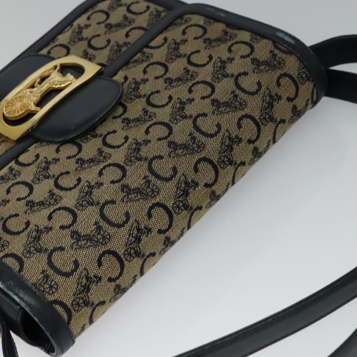 Celine CELINE C Sulky Shoulder Bag Canvas Navy Gold Size ONE SIZE - 6 Thumbnail