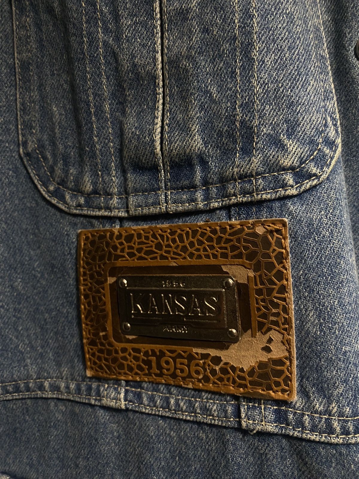 Vintage Old denim kansas oversize vest with metal claps Size US M / EU 48-50 / 2 - 8 Thumbnail
