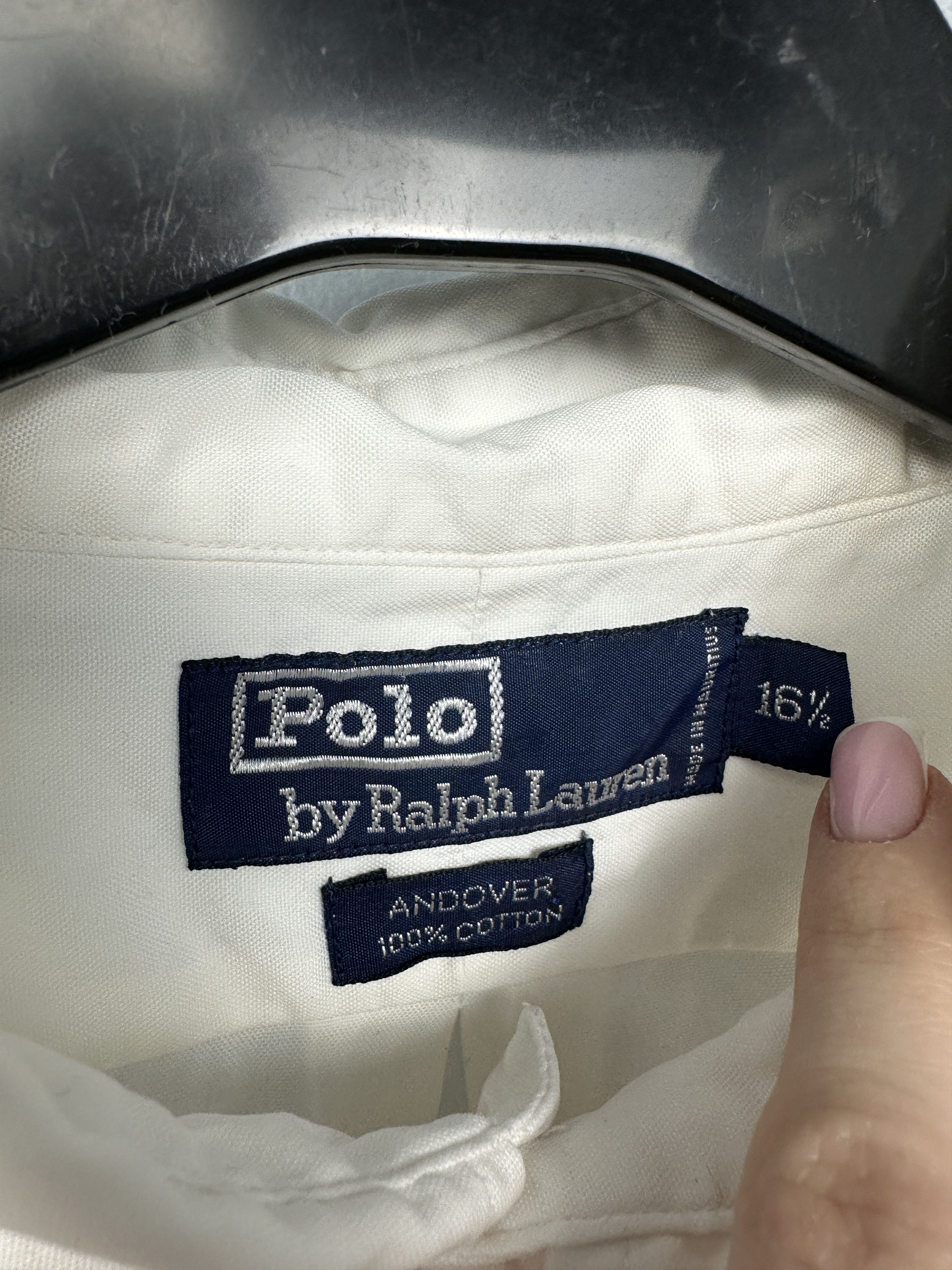 Polo Ralph Lauren Polo Ralph Lauren 90s Vintage Mens Long Sleeve White Shirt Size US XL / EU 56 / 4 - 5 Thumbnail