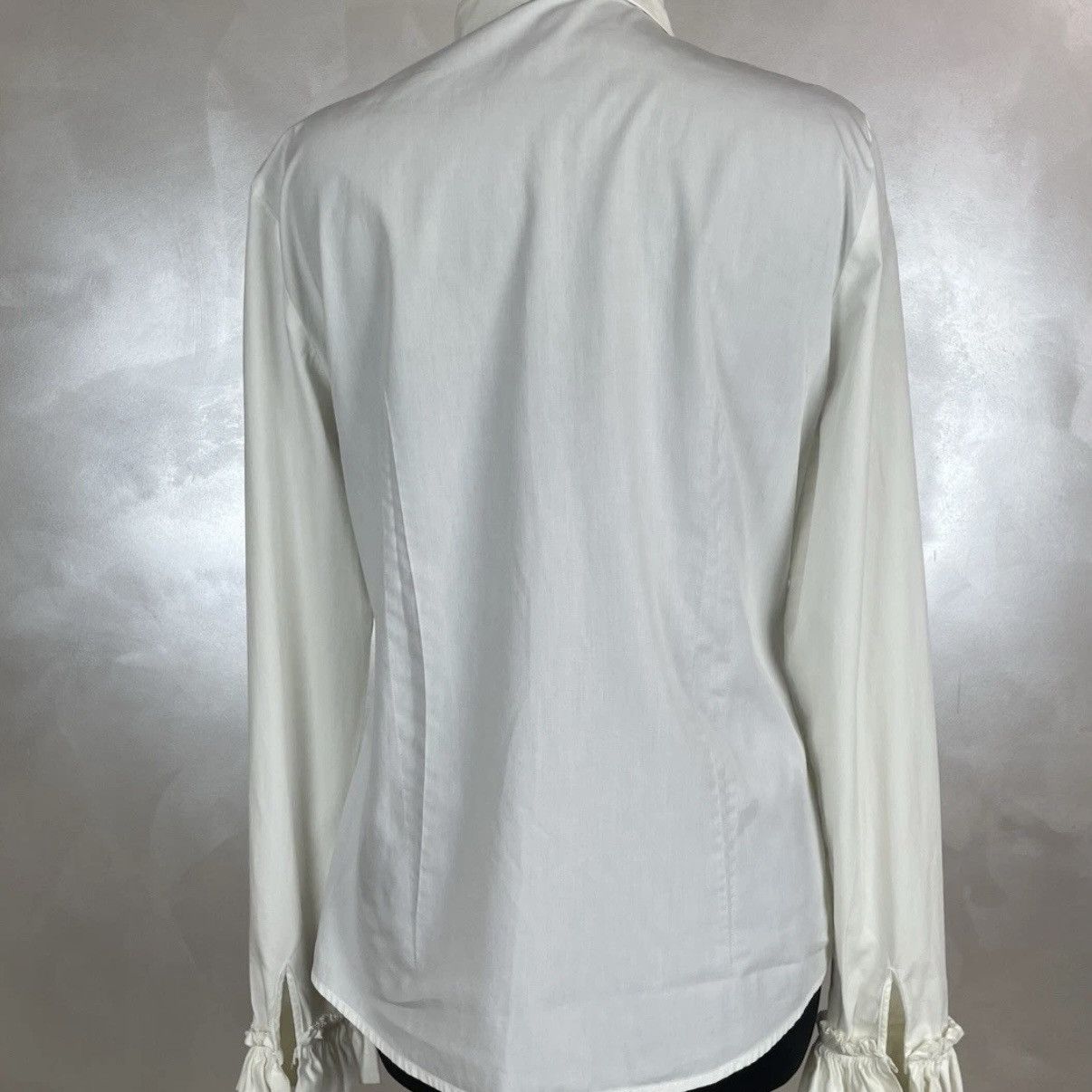 RARE VINTAGE MIU MIU Women’s White Blouse Ruffle Sleeve