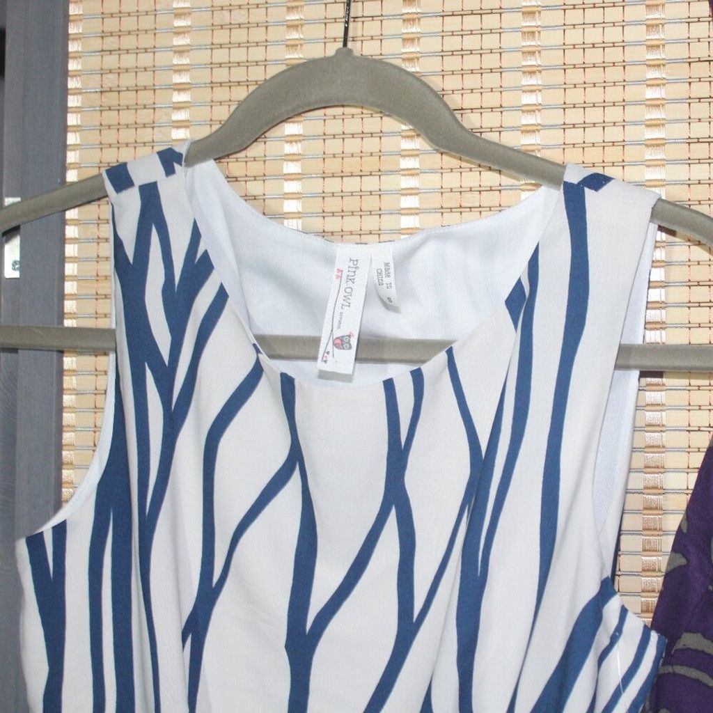 Other Blue and White Sleeveless Pink Owl Dress Size S / US 4 / IT 40 - 3 Thumbnail