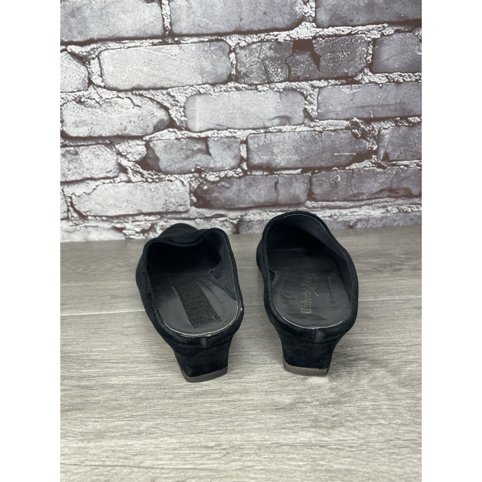 Umbro Umberto Mari Black Suede Leather Slip On Heel Mules Shoes Wo Size US 10 / IT 40 - 19 Thumbnail