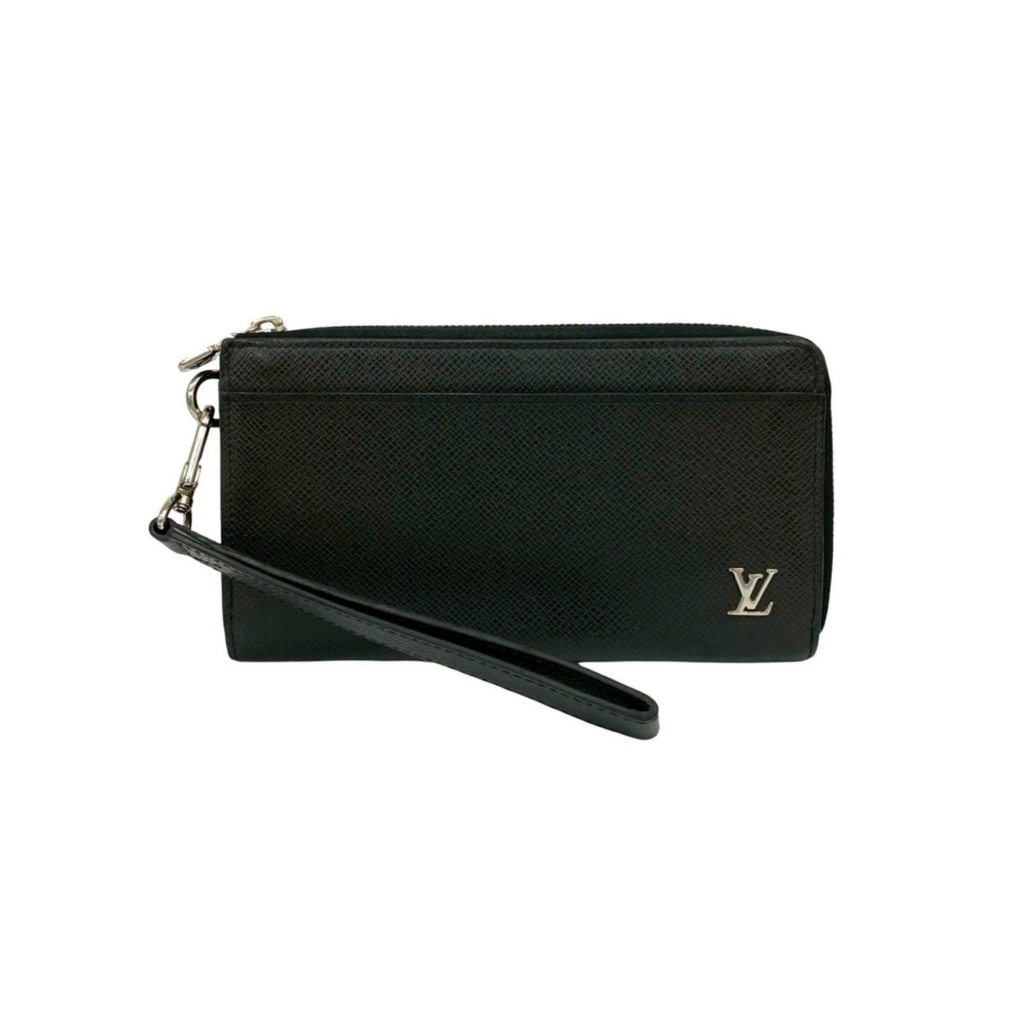 Louis Vuitton LOUIS VUITTON Zippy Dragonne Taiga Leather Long Wallet in Black Noir (36020) Size ONE SIZE - 1 Thumbnail