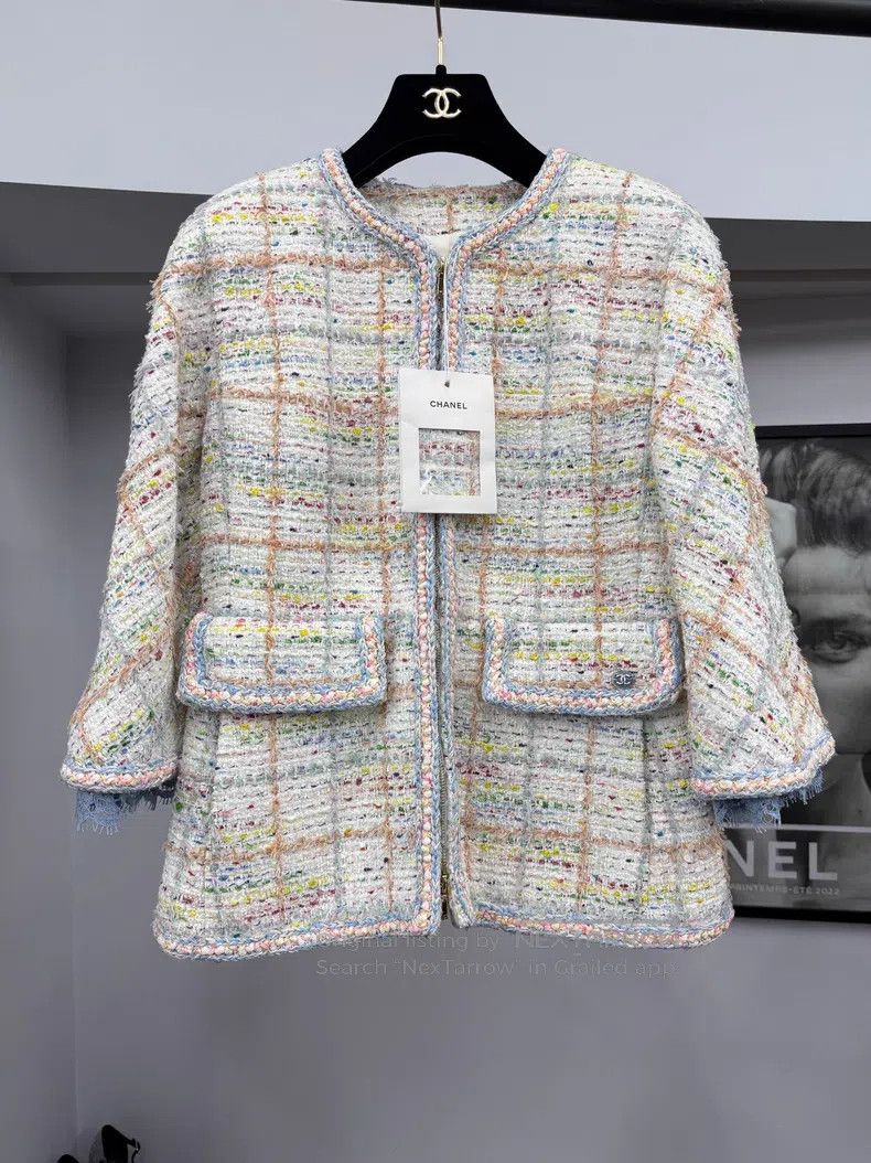 Chanel Chanel Beach series lace stitching tweed knitted jacket Size XS / US 0-2 / IT 36-38 - 1 Thumbnail