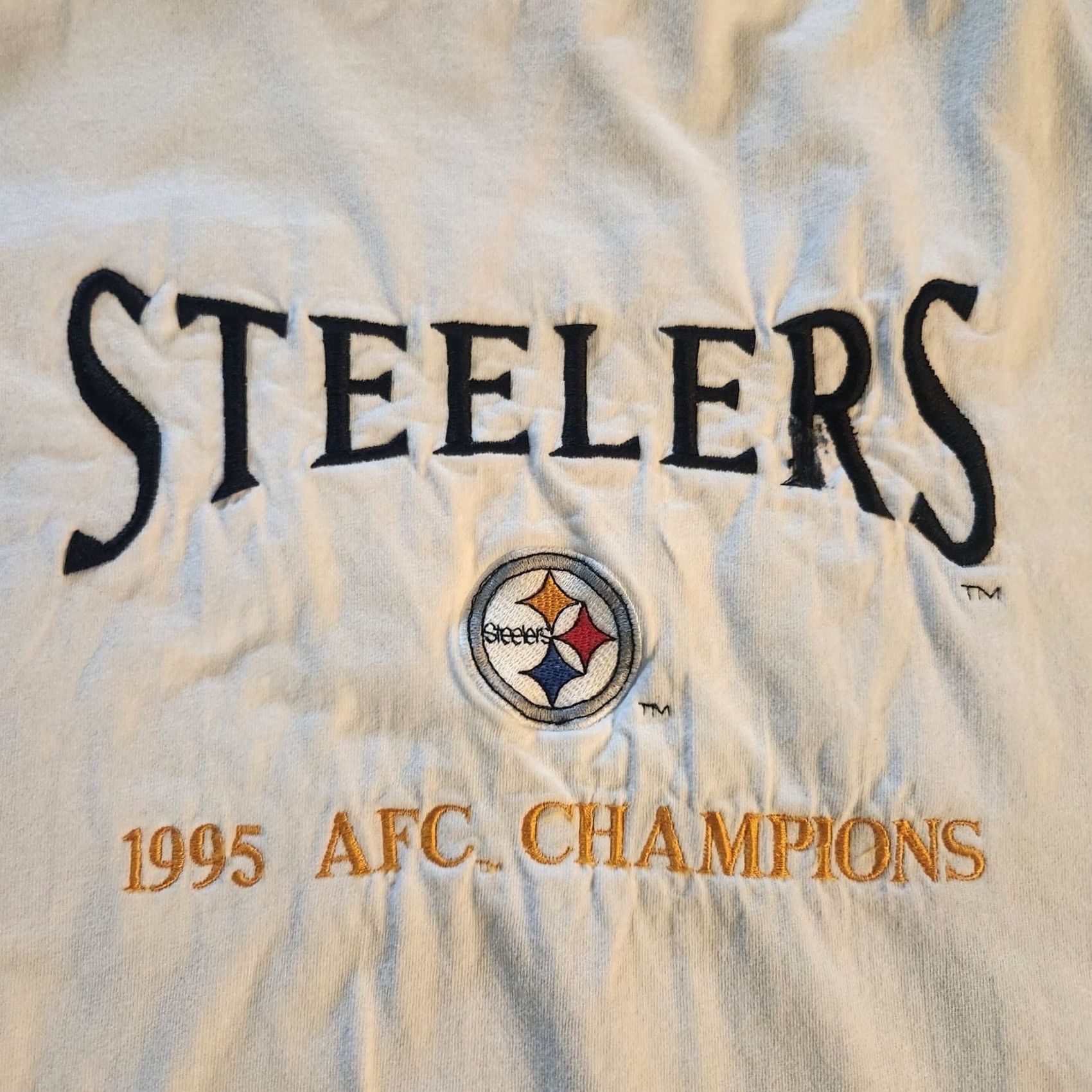 LeSportsac VINTAGE Steelers T Shirt Tee Mens XL 1995 AFC Champs Made In USA Shirt Size US XL / EU 56 / 4 - 4 Thumbnail